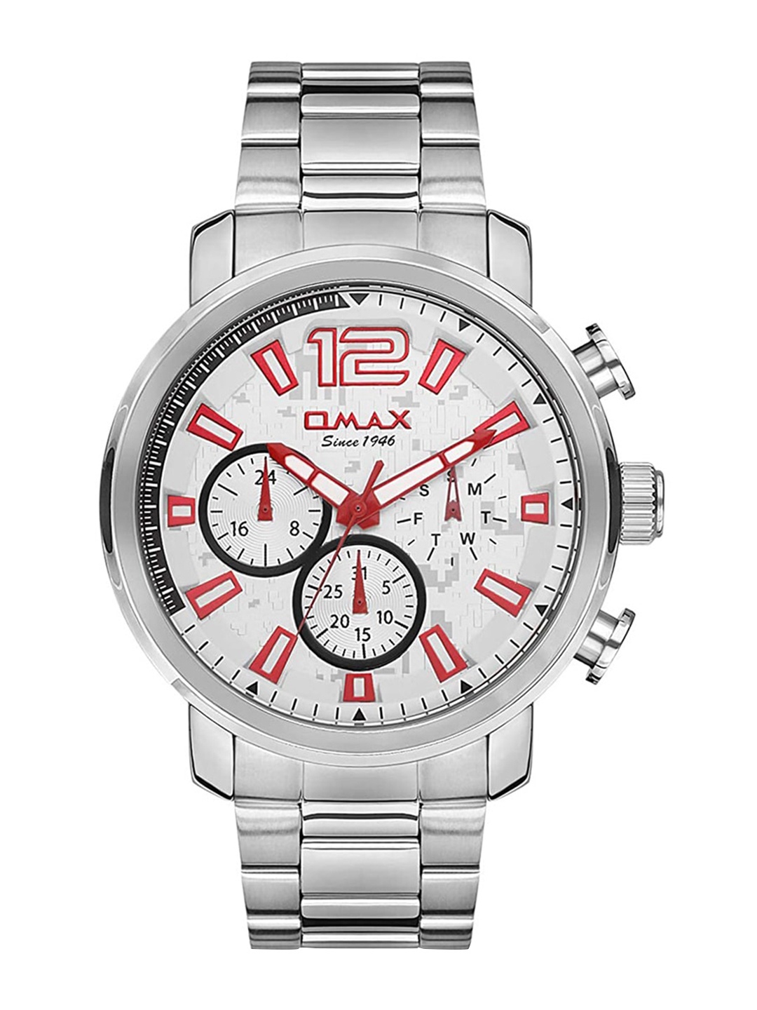 

Omax Men Silver-Toned Analogue Watch