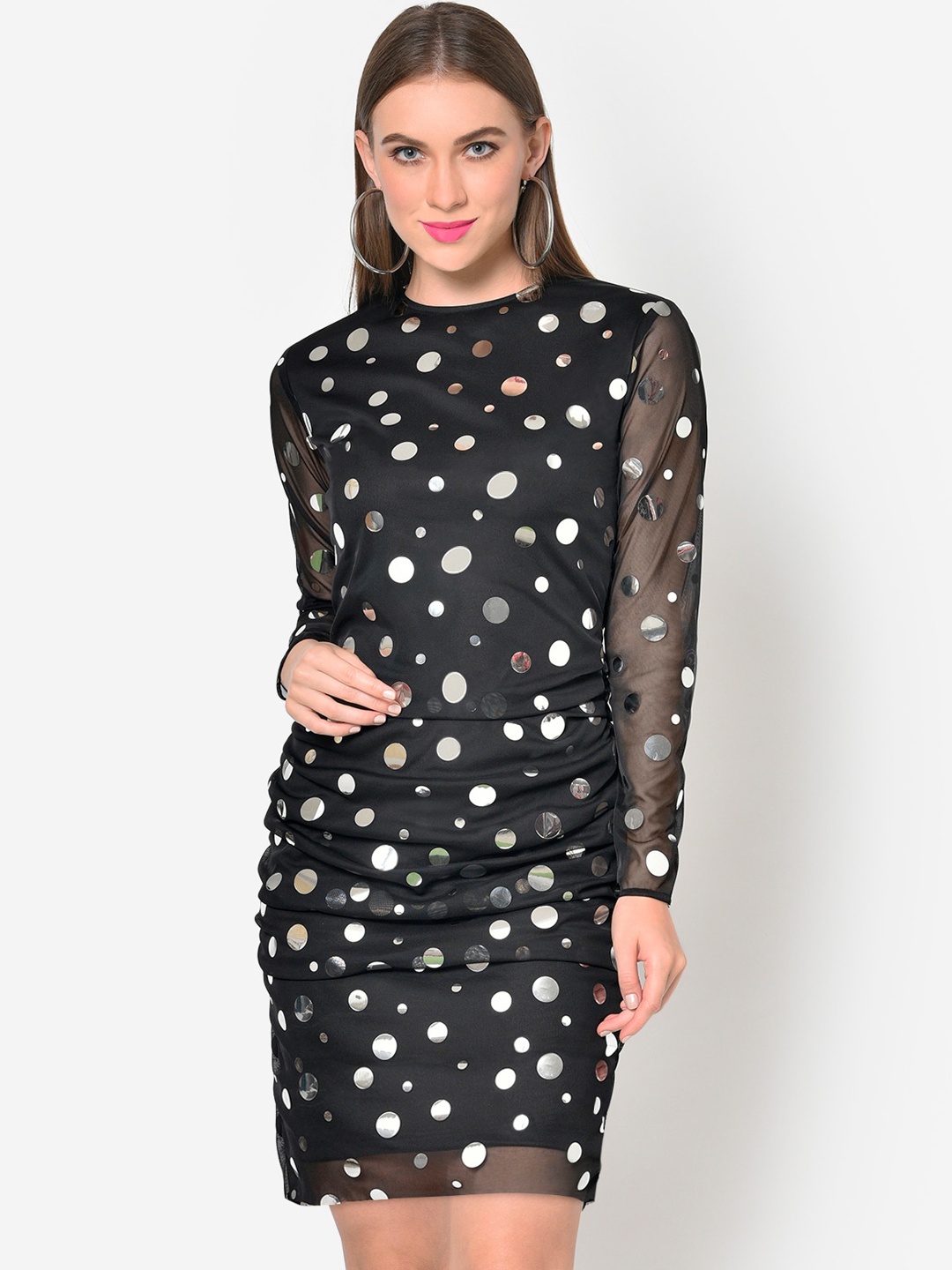 

Martini Women Black Printed Sheath Dress