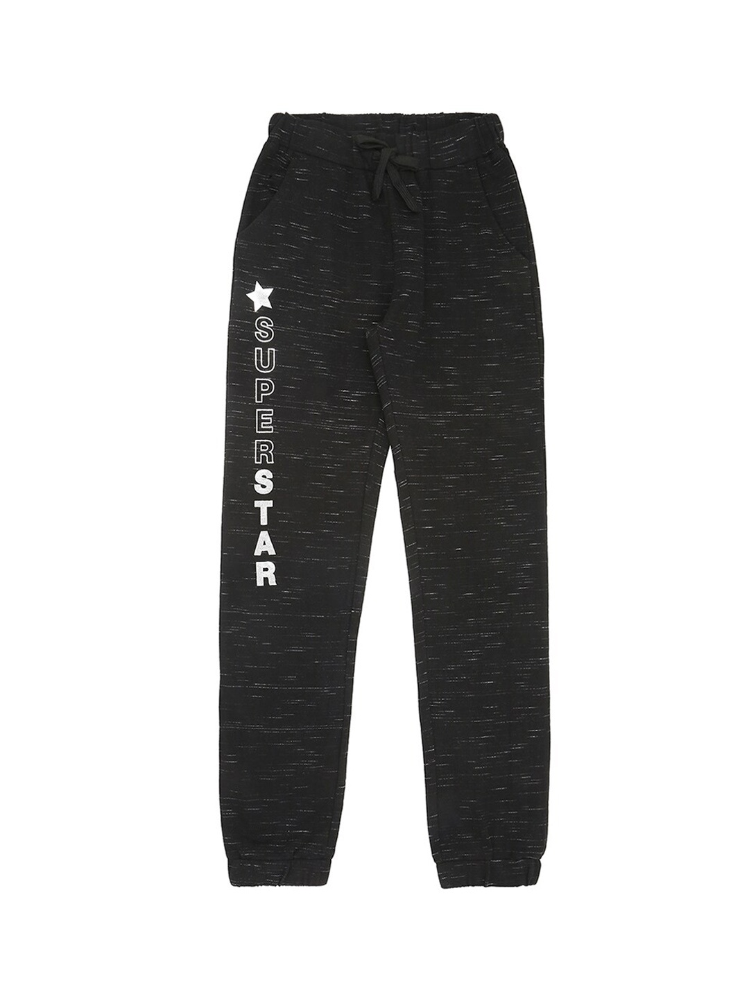 

Pantaloons Junior Girls Black Solid Slim-Fit Sustainable Joggers