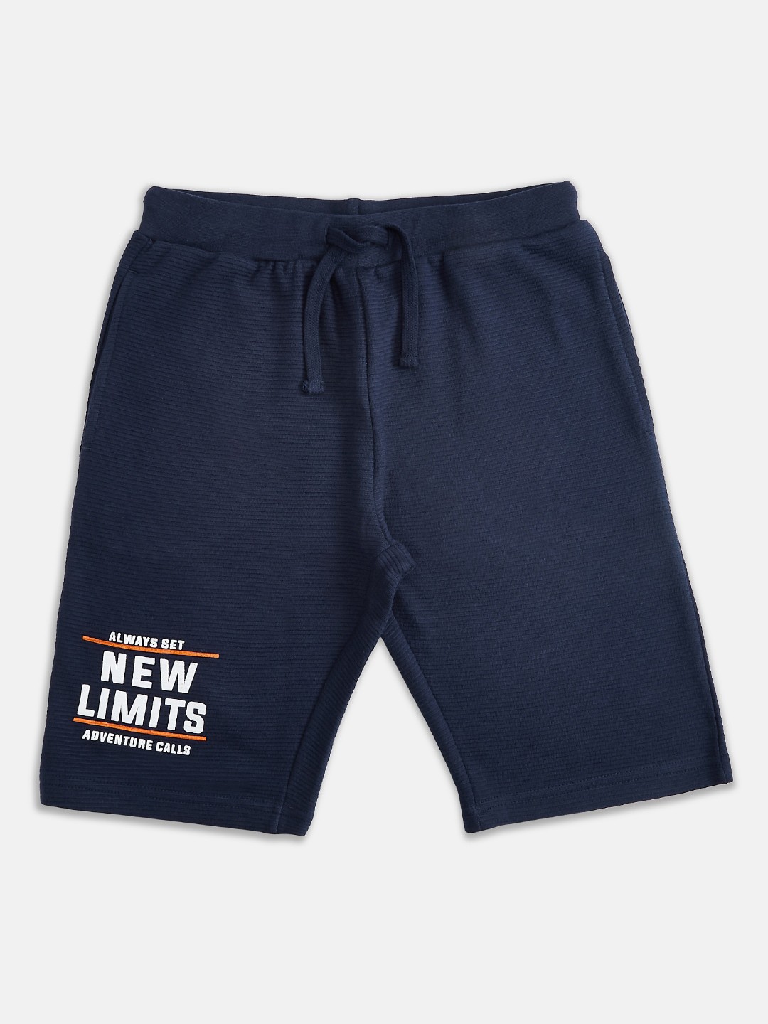

Pantaloons Junior Boys Navy Blue & White Printed Regular Fit Cotton Regular Shorts