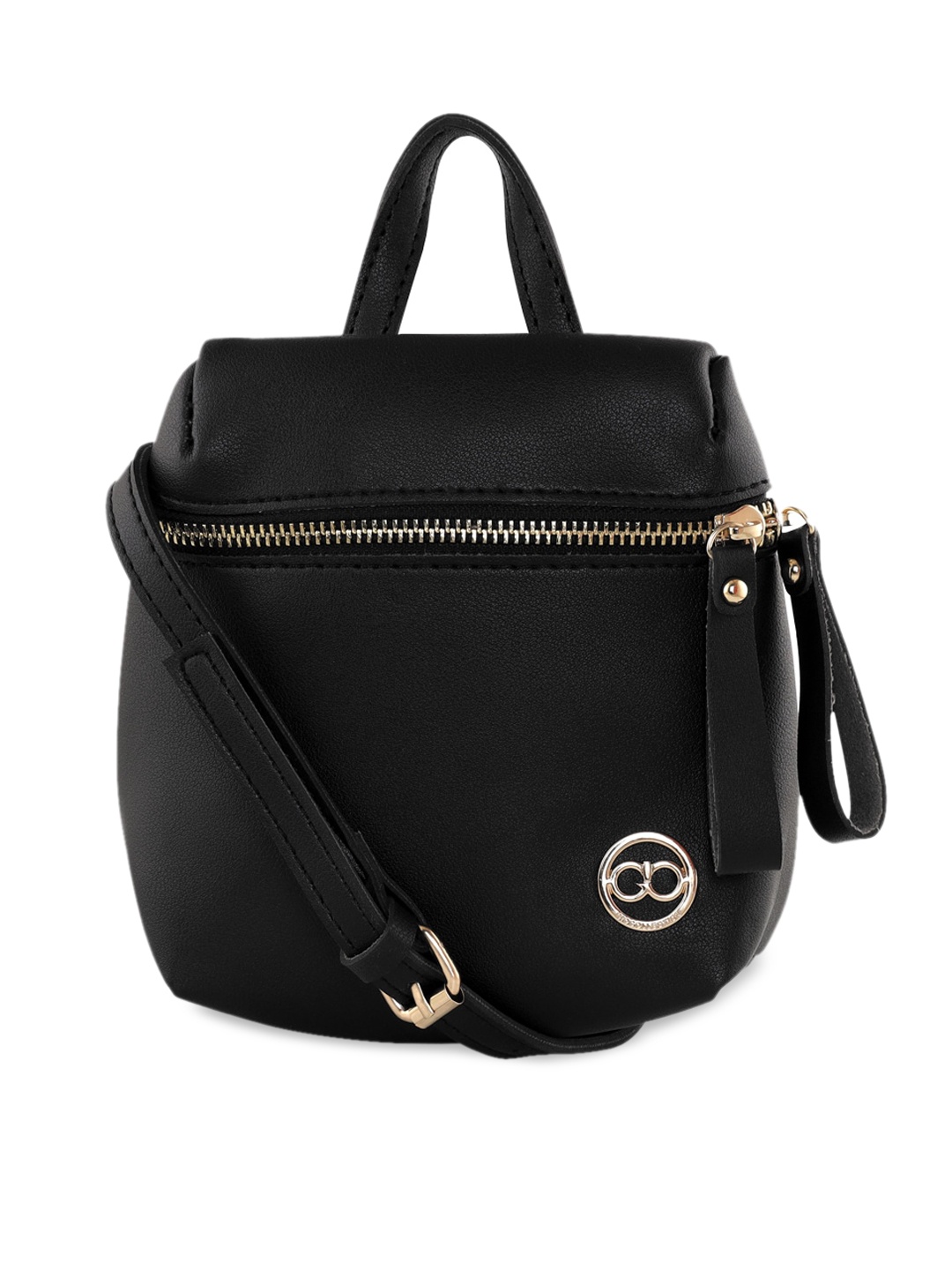 

GIO COLLECTION Black Solid Handheld Bag