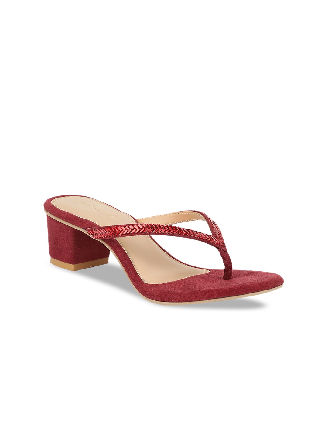 

Marie Claire Women Red Embellished Block Heels