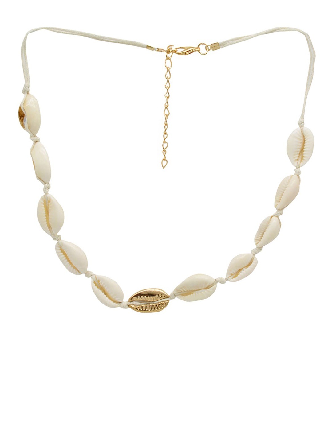 JOKER & WITCH White Alloy Gold-Plated Choker Necklace