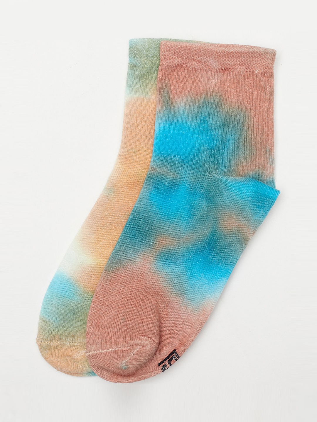 

J Style Pack Of 2 Assorted Ankle-Length Socks