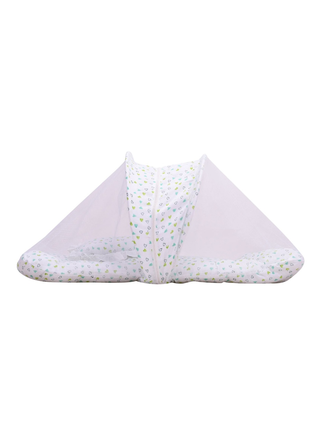 

Moms Home Kids White & Green Printed Mosquito Net