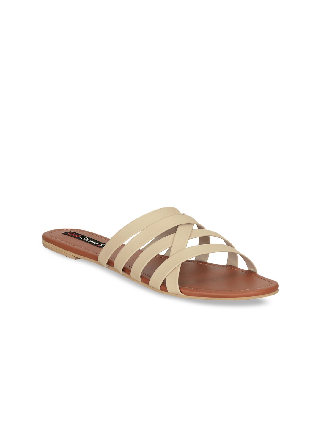 

Get Glamr Women Beige Solid Open Toe Flats