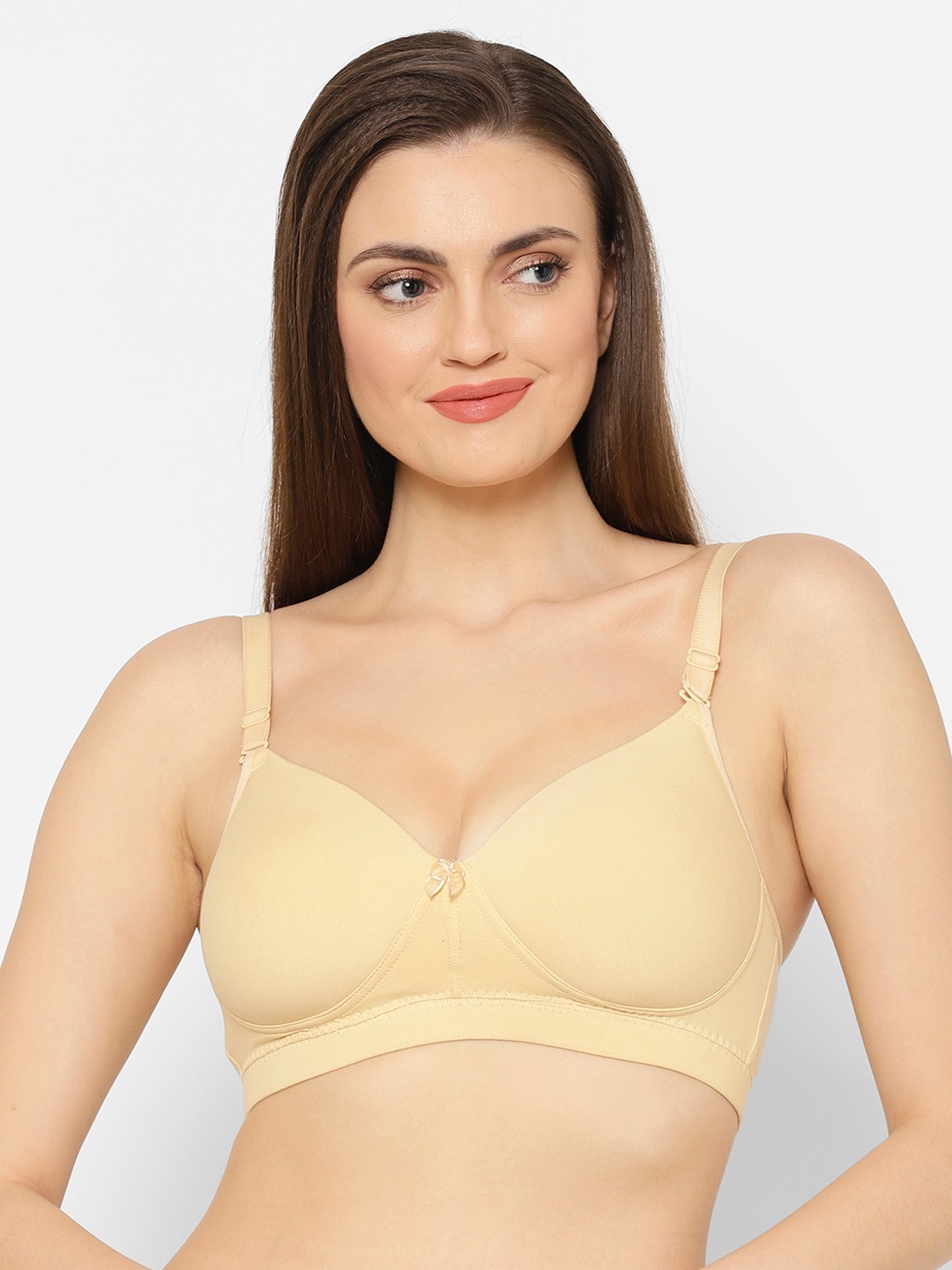 

Floret Nude-Coloured Solid Non-Wired Lightly Padded T-shirt Bra T3055