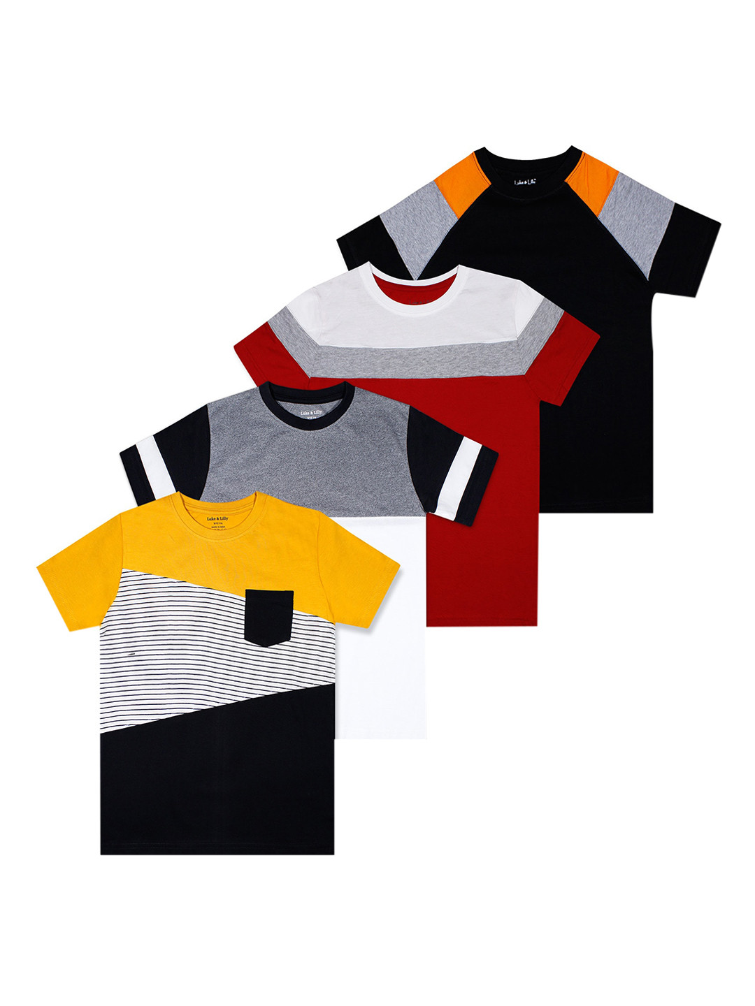 

Luke & Lilly Boys Multicoloured Striped Round Neck T-shirt, Multi