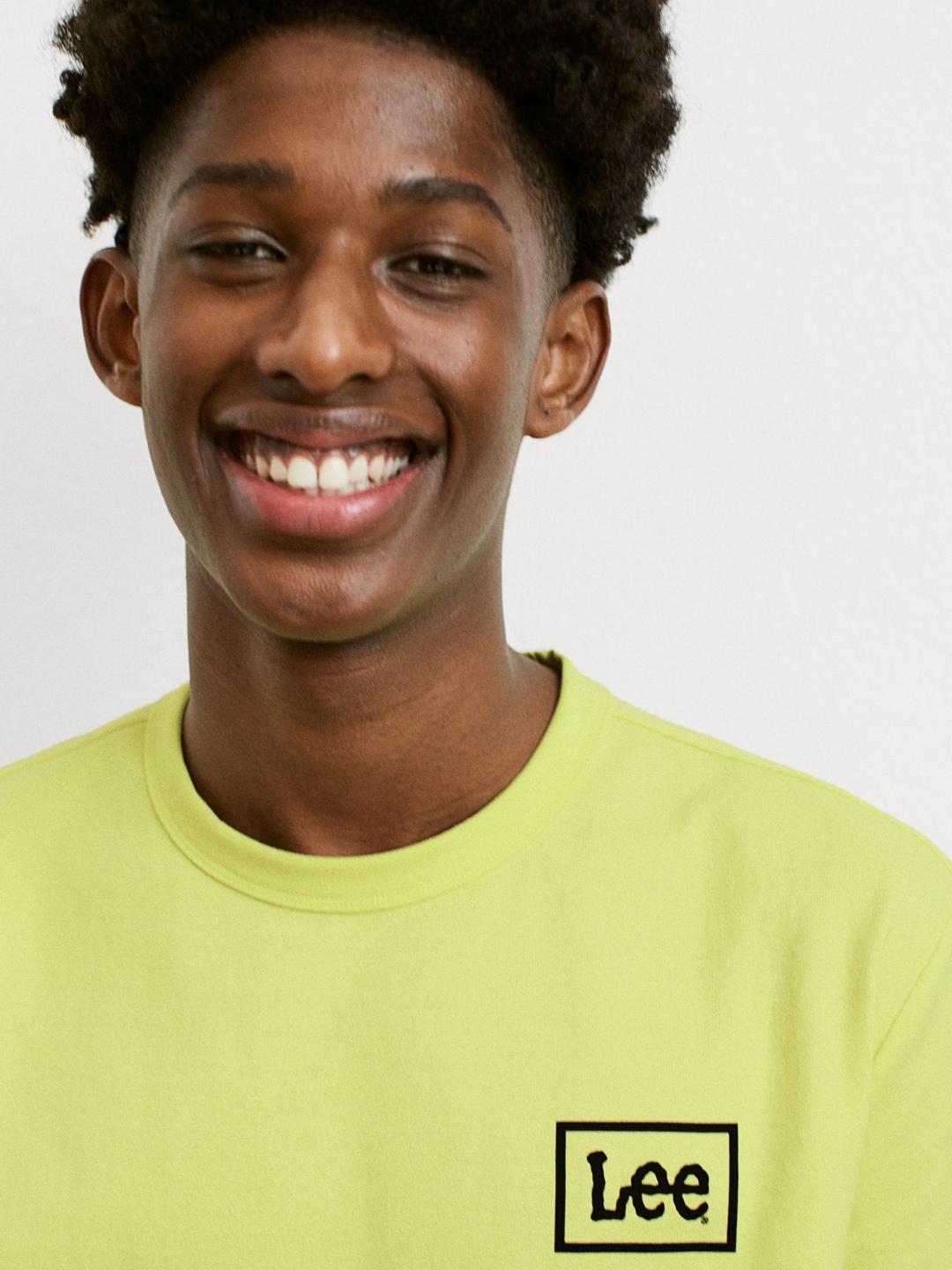 

HM Men Lime Green Black Printed Cotton Pure Cotton T-shirt