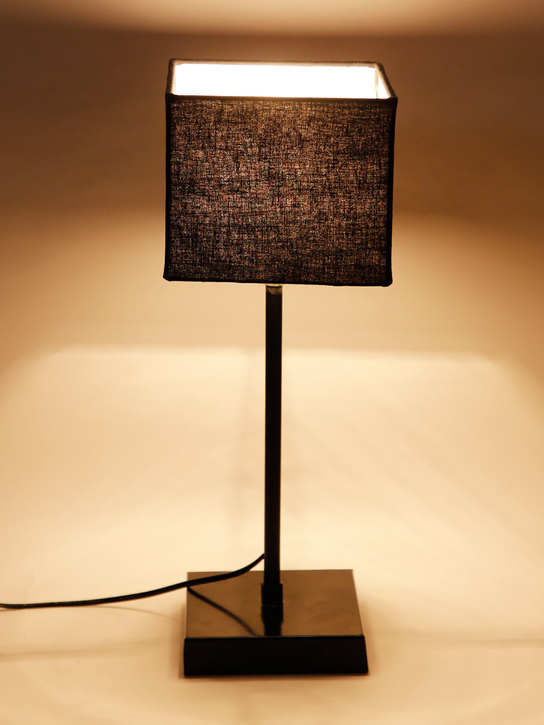 

Devansh Black Solid Contemporary Handcrafted Square Table Lamp