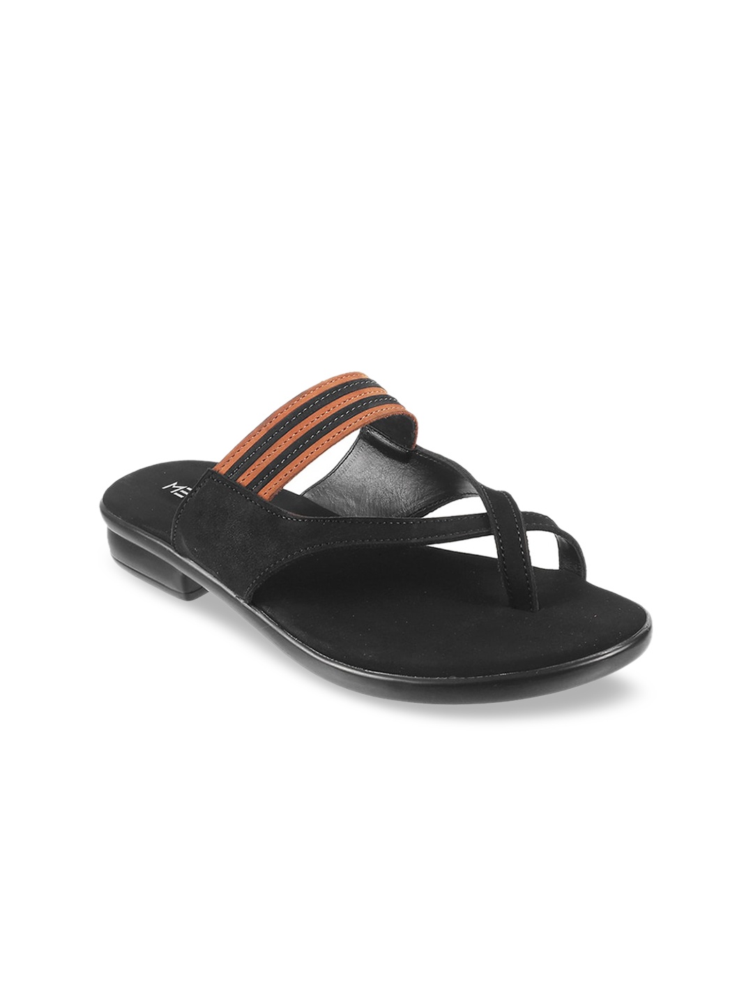 

Metro Women Black Solid Suede One Toe Flats