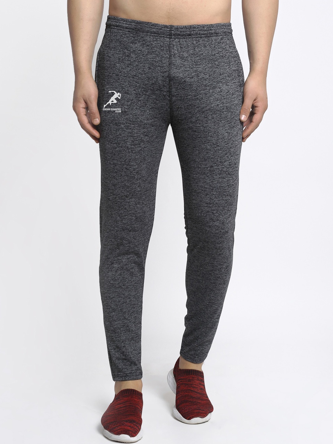 

GRACIT Men Grey Solid Slim-Fit Track Pants
