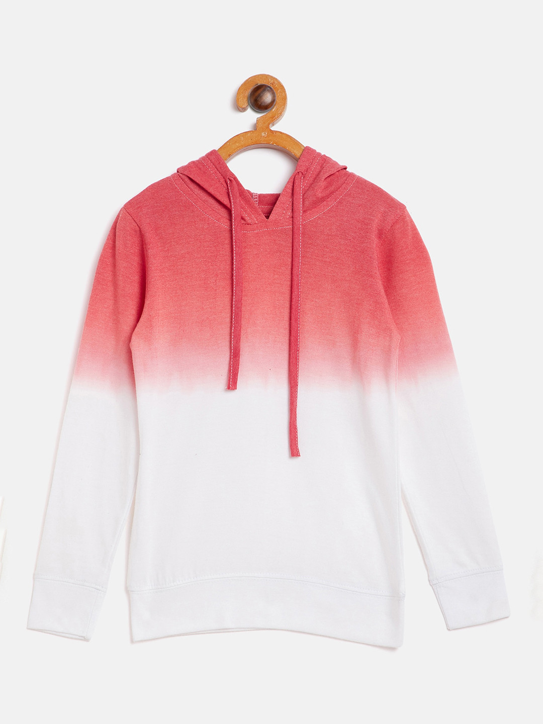 

GRITSTONES Boys Pink & White Tie & Dye Hooded T-shirt