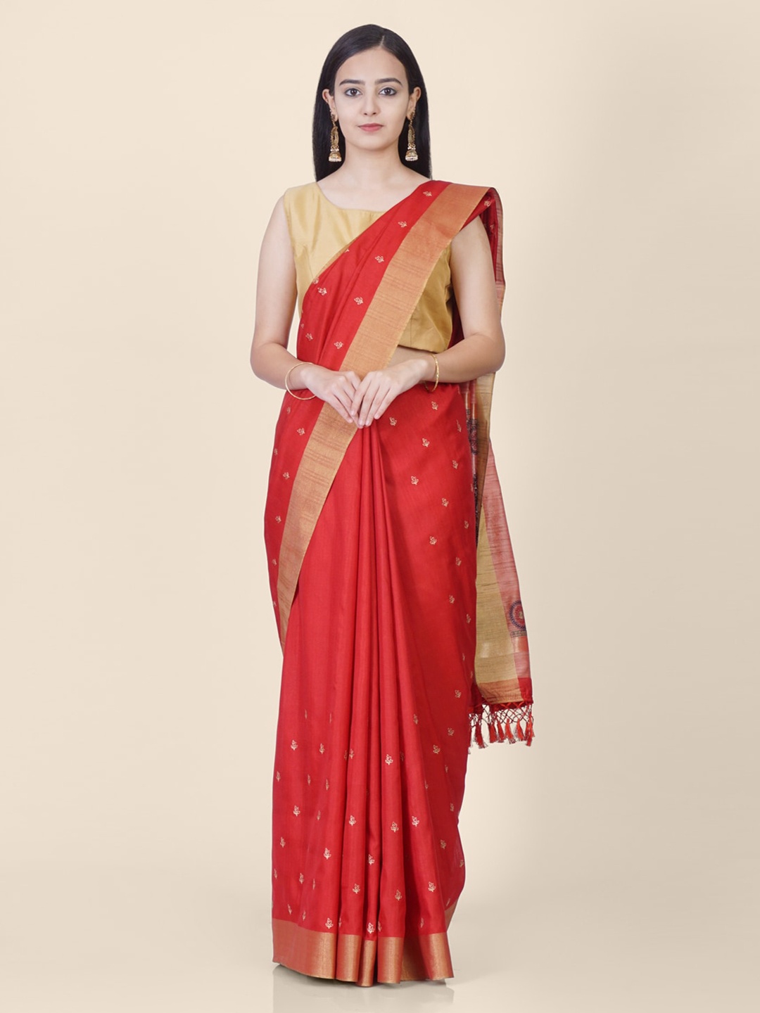 

Hastakala Red Poly Silk Woven Design Banarasi Saree