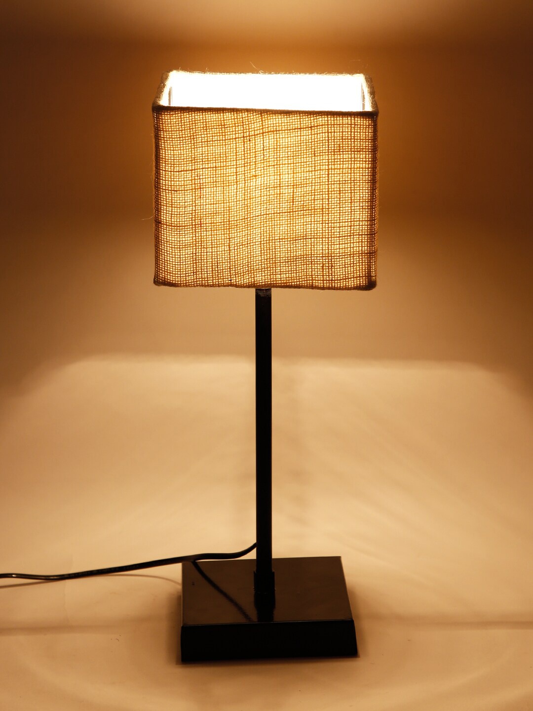 

Devansh White & Black Solid Contemporary Handcrafted Square Table Lamp