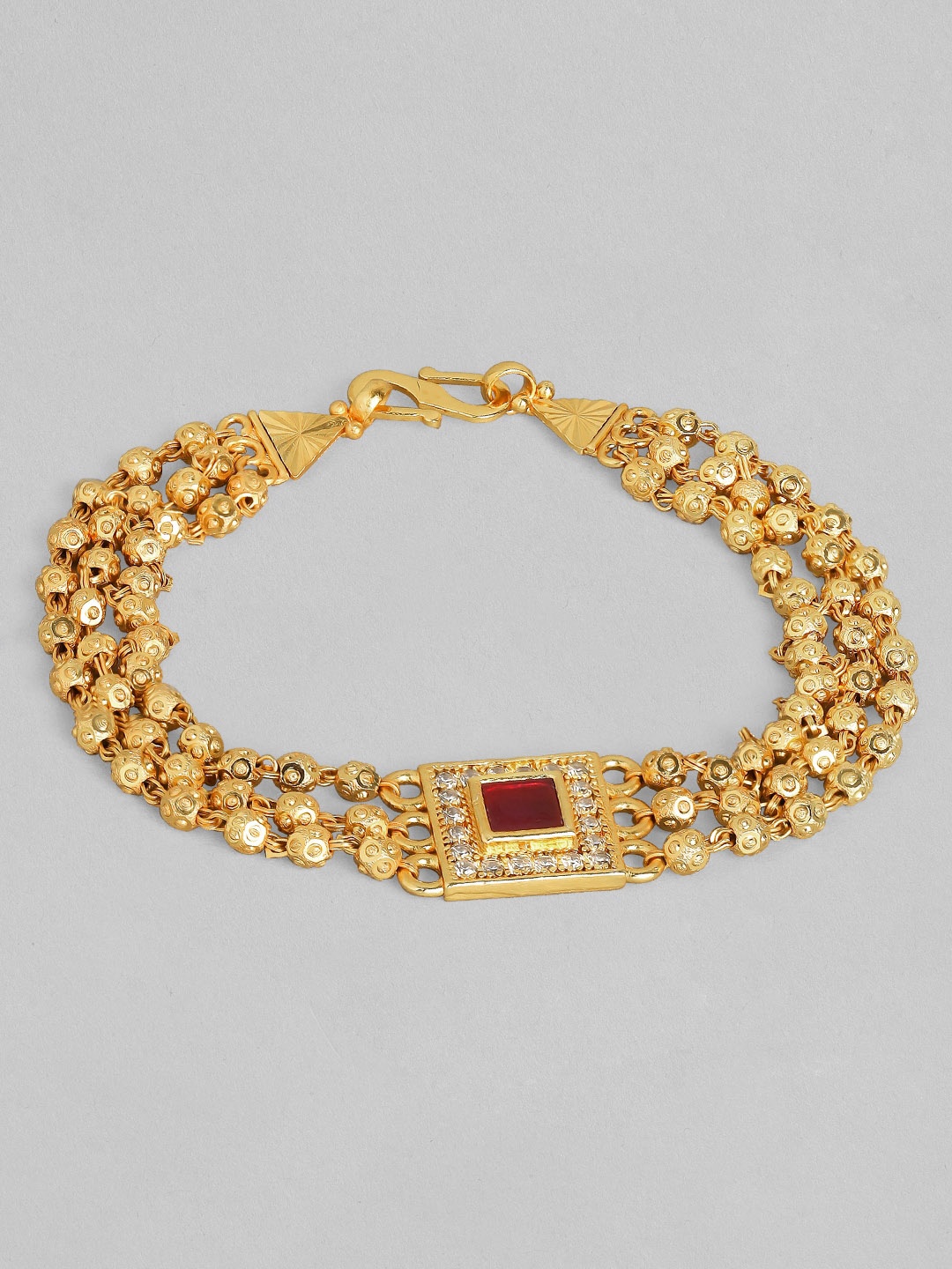 

Rubans Gold-Toned Alloy Handcrafted Multistrand Bracelet