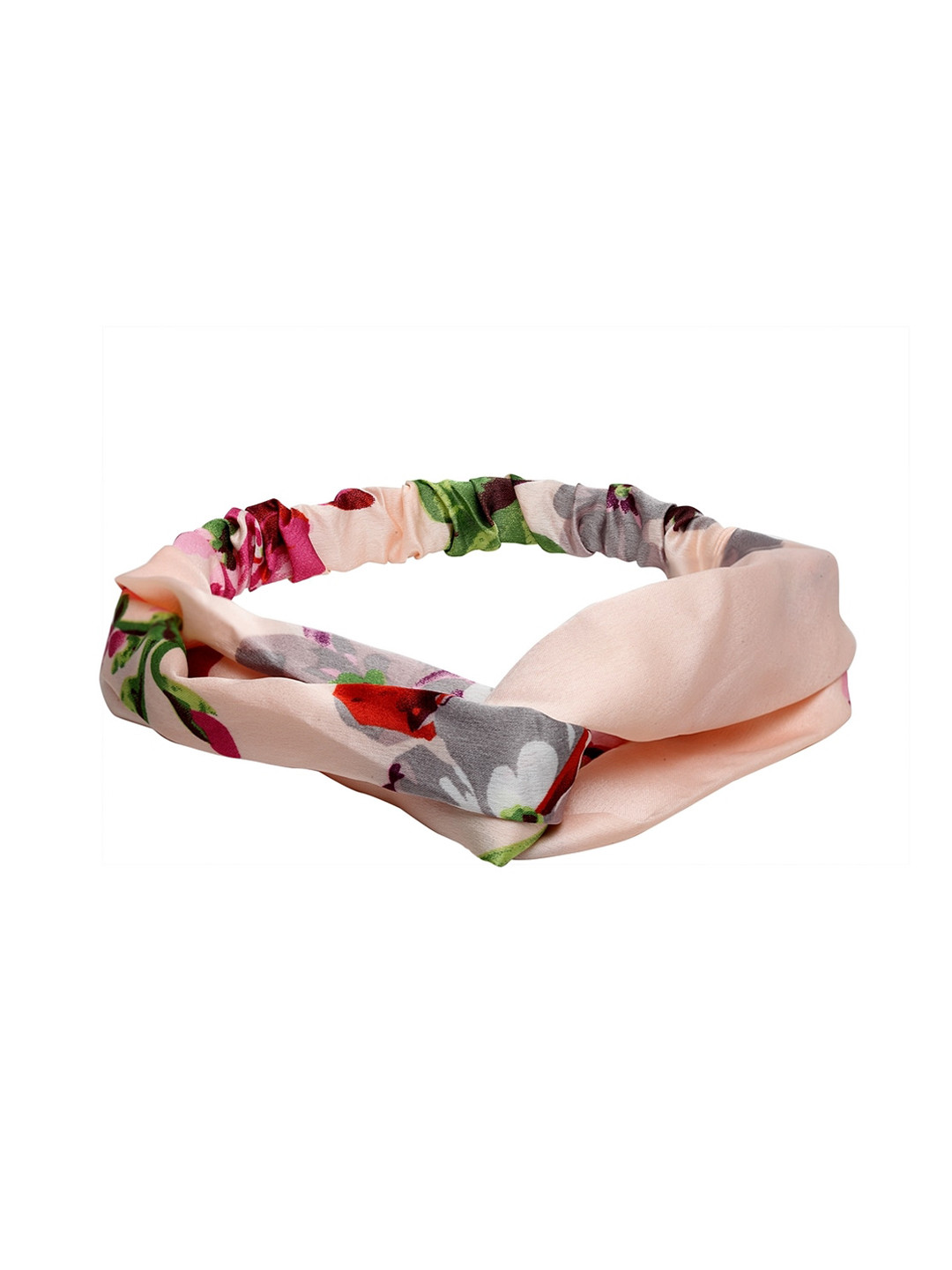 

Ferosh Women Peach-Coloured & Green Floral Printed Hairband