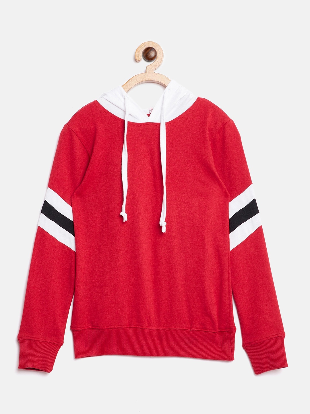 

GRITSTONES Boys Red Solid Hood T-shirt