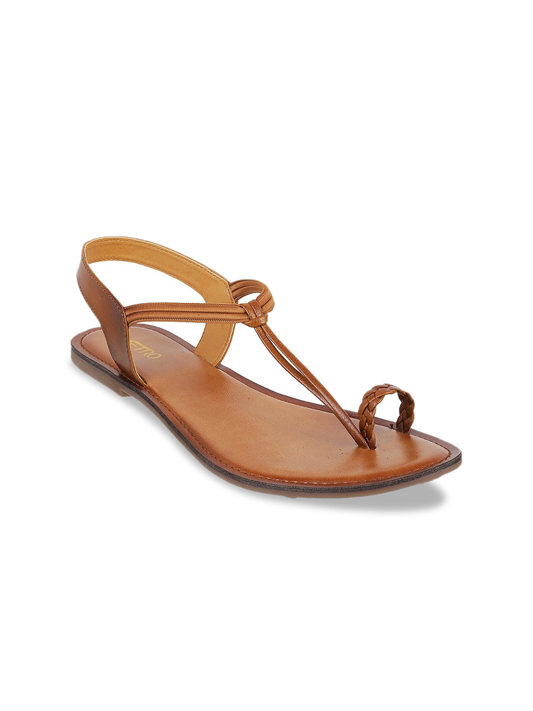 

Metro Women Beige Solid One Toe Flats