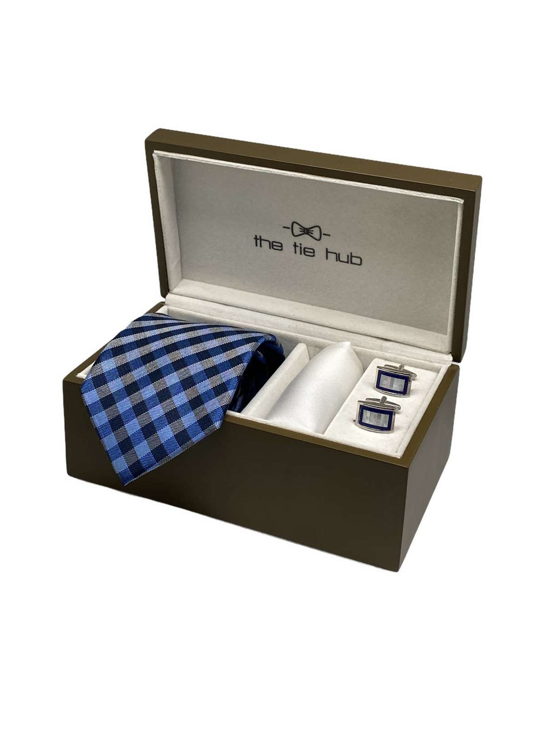 The Tie Hub Men Accessory Gift Set, Blue
