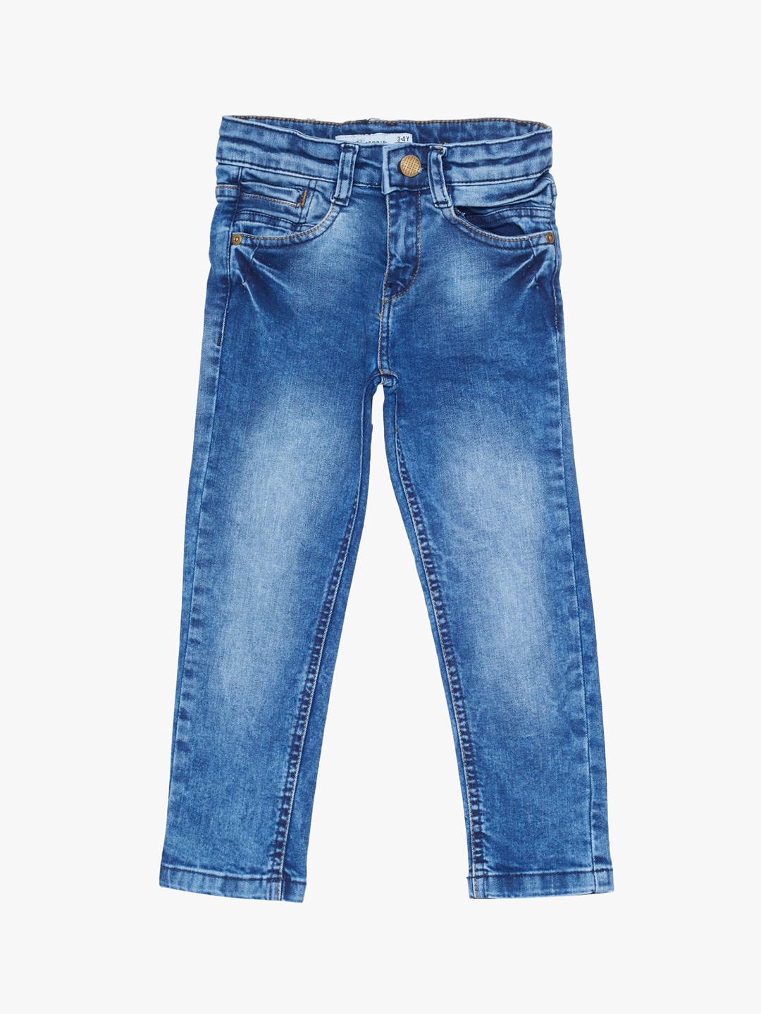 

TALES & STORIES Boys Blue Slim Fit Mid-Rise Clean Look Jeans