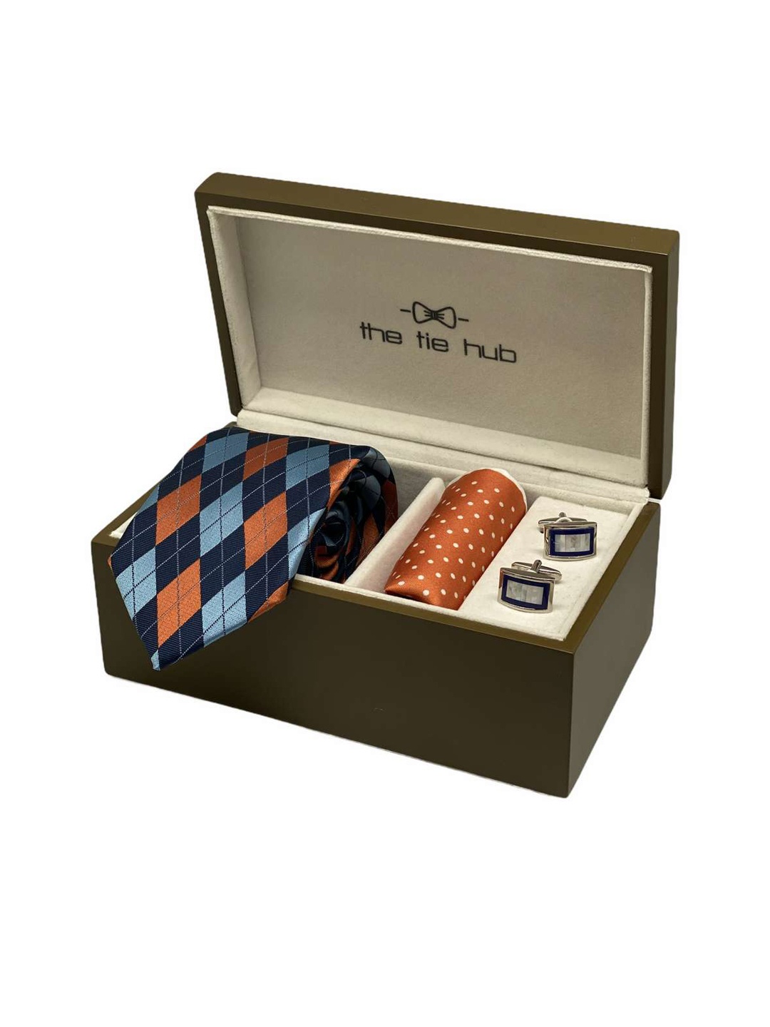 

The Tie Hub Men Accessory Gift Set, Blue
