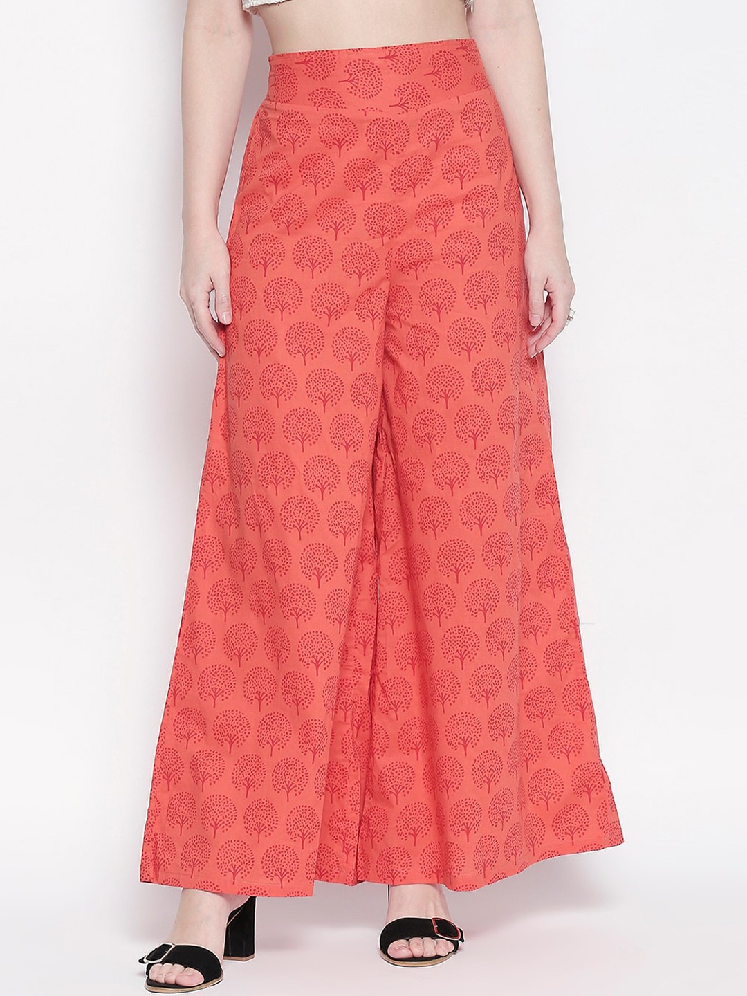 

Desi Weavess Women Orange Striped