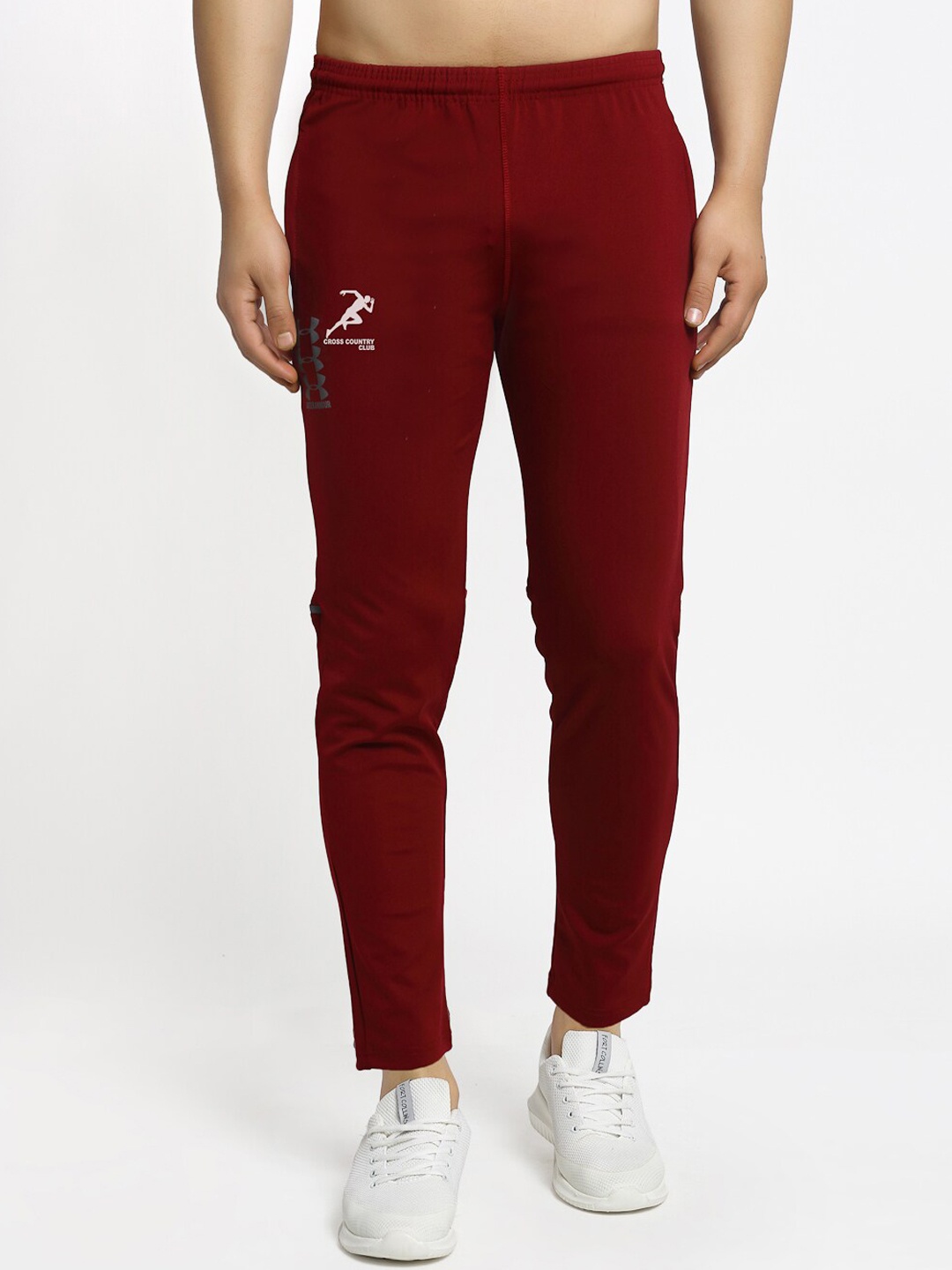 

GRACIT Men Maroon Solid Slim-Fit Track Pants
