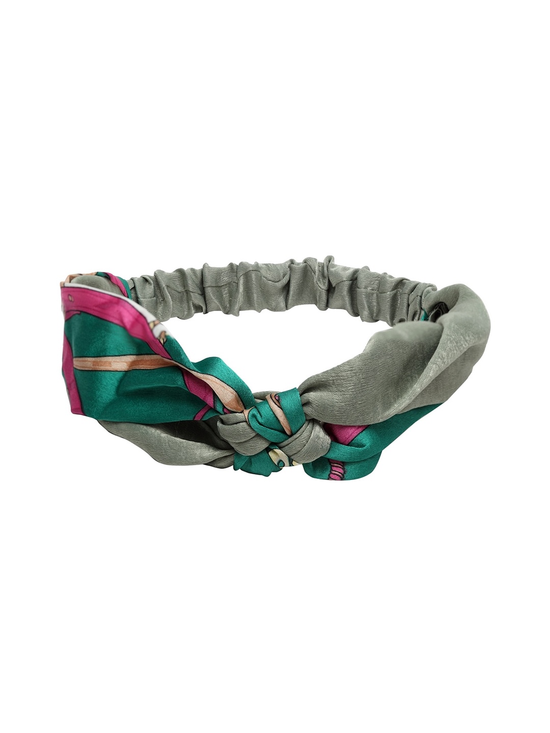 

Ferosh Women Green & Pink Printed Hairband