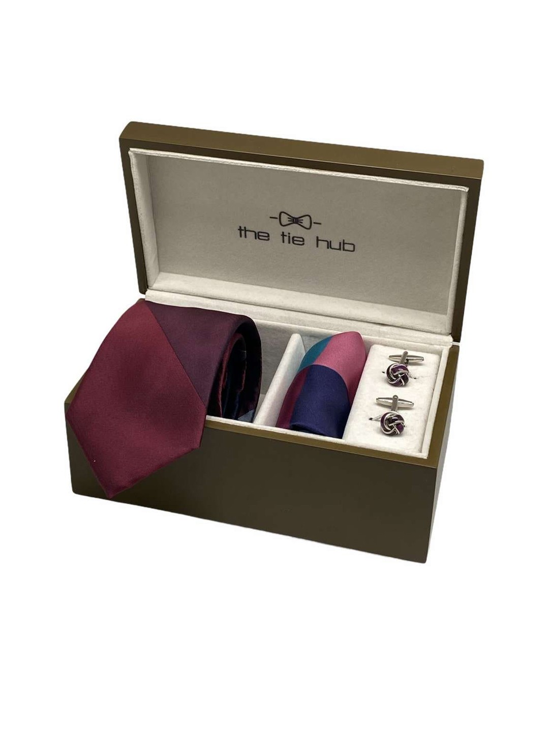 

The Tie Hub Men Accessory Gift Set, Maroon