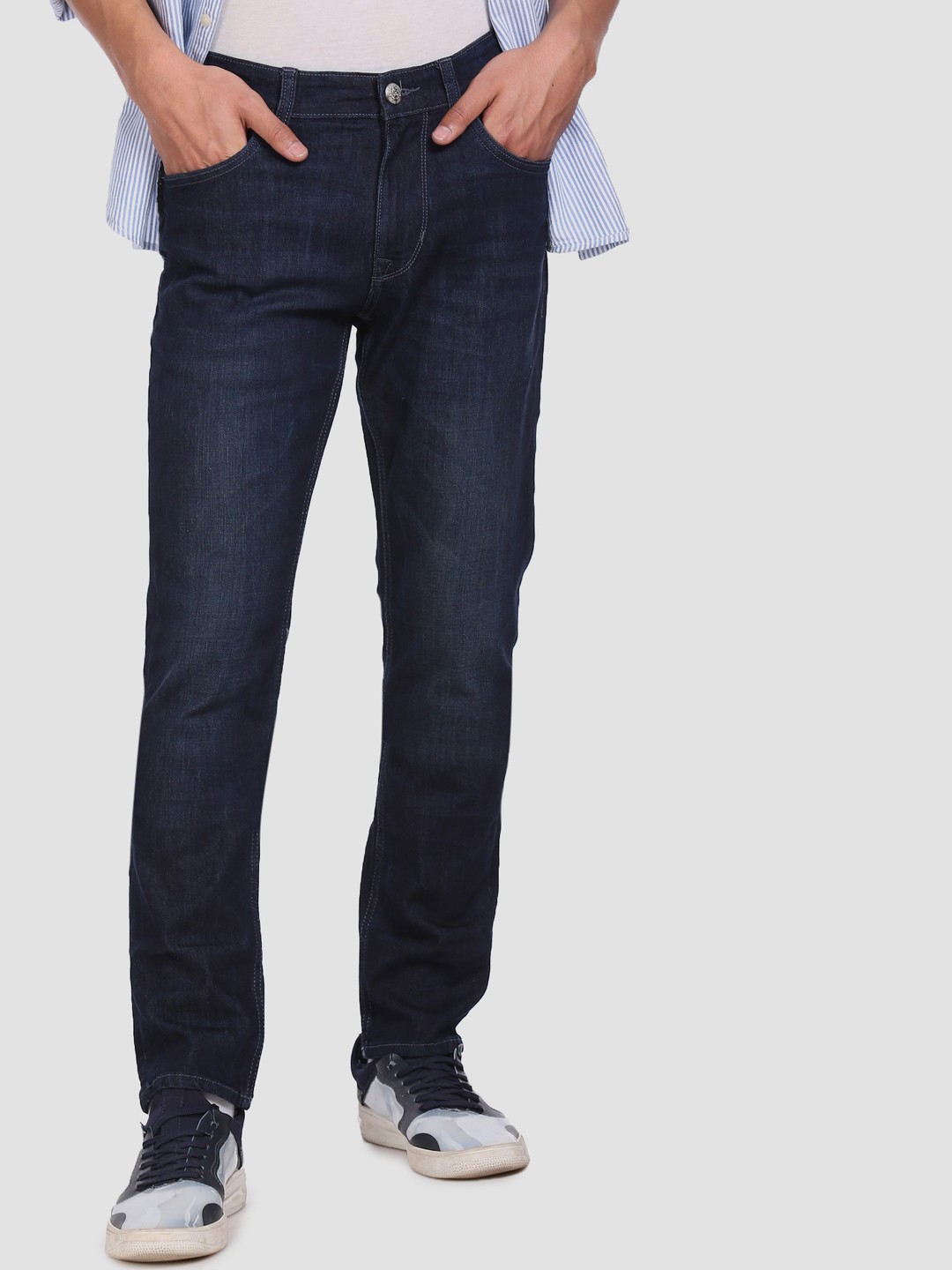 

U.S. Polo Assn. Denim Co. Men Blue Regular Fit Mid-Rise Clean Look Stretchable Jeans