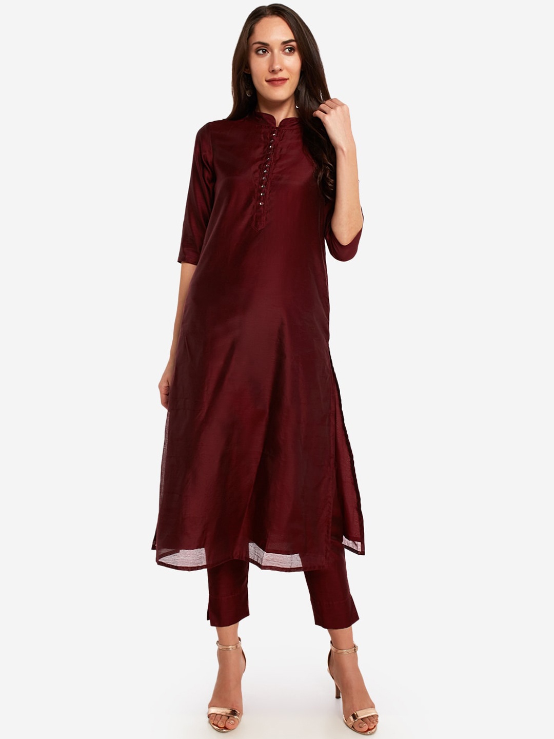 

Desi Weavess Women Brown Kurta