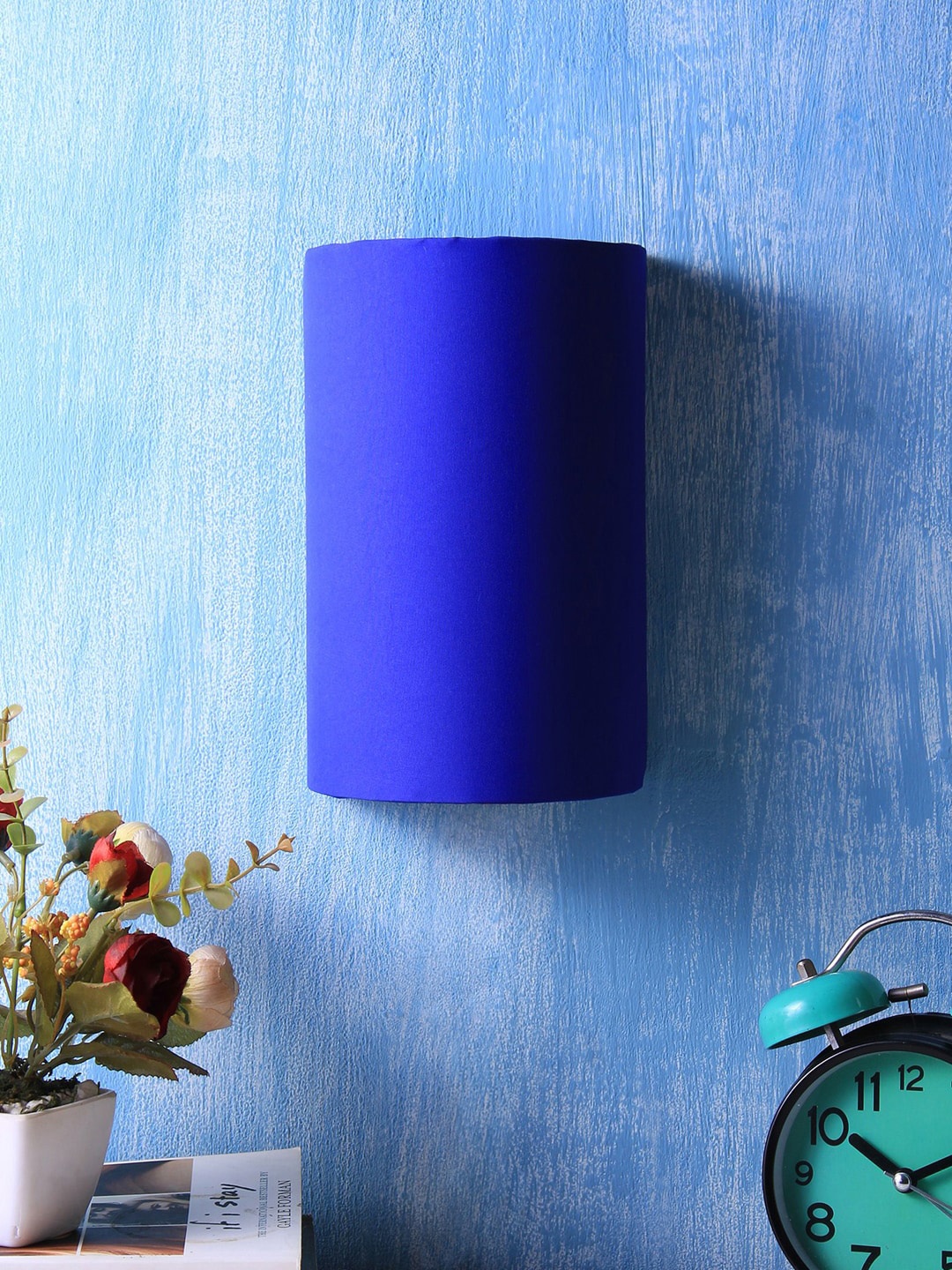 

Devansh Blue Solid Contemporary Flush Mount Wall Lamp