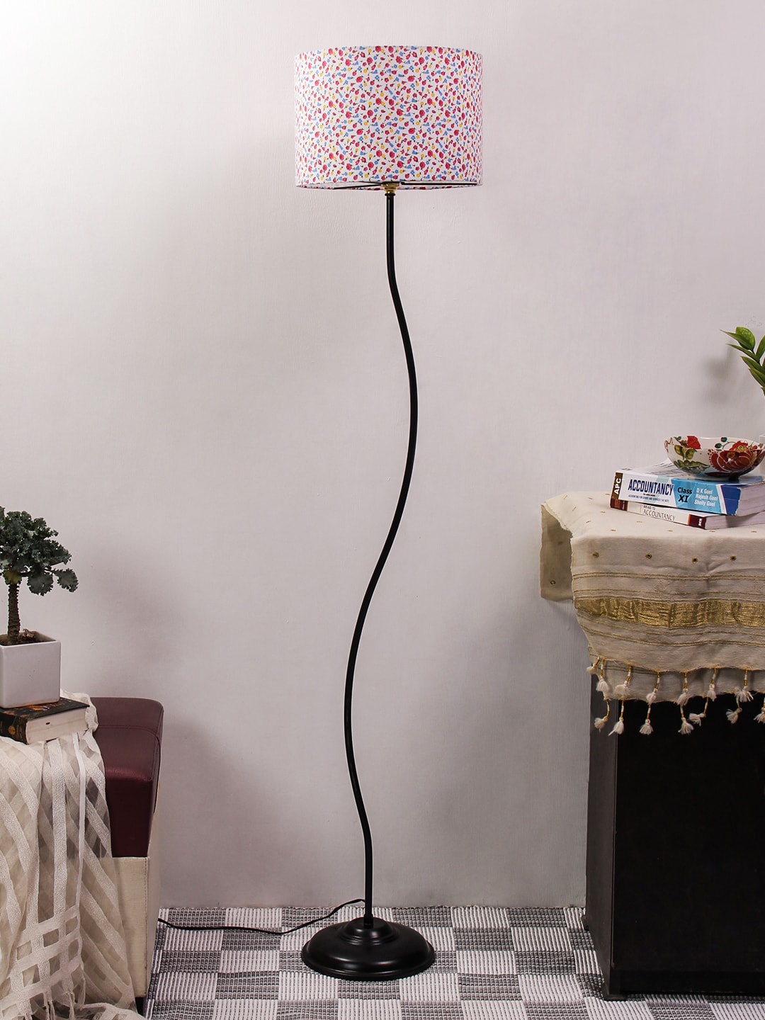

Devansh White & Pink Solid Contemporary Club Lamp