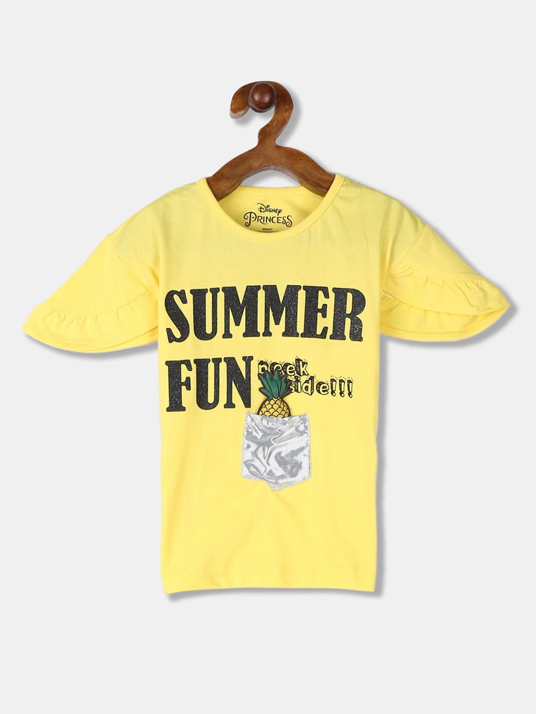 

Cherokee Girls Yellow Printed Top