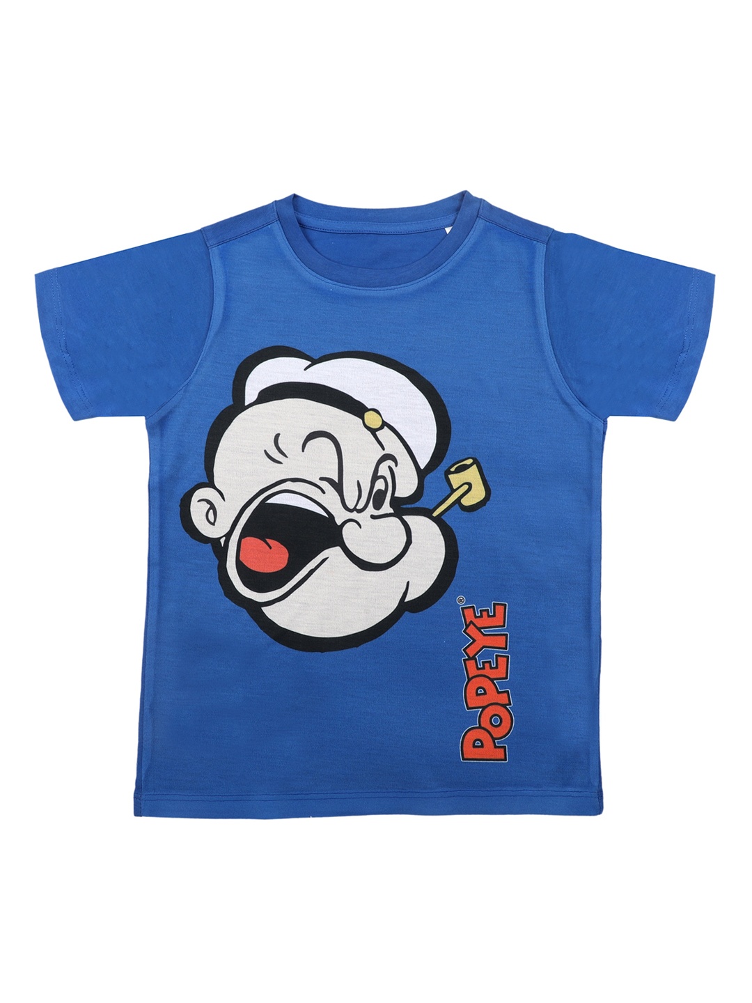 

Popeye Boys Blue Popeye Printed Round Neck T-shirt