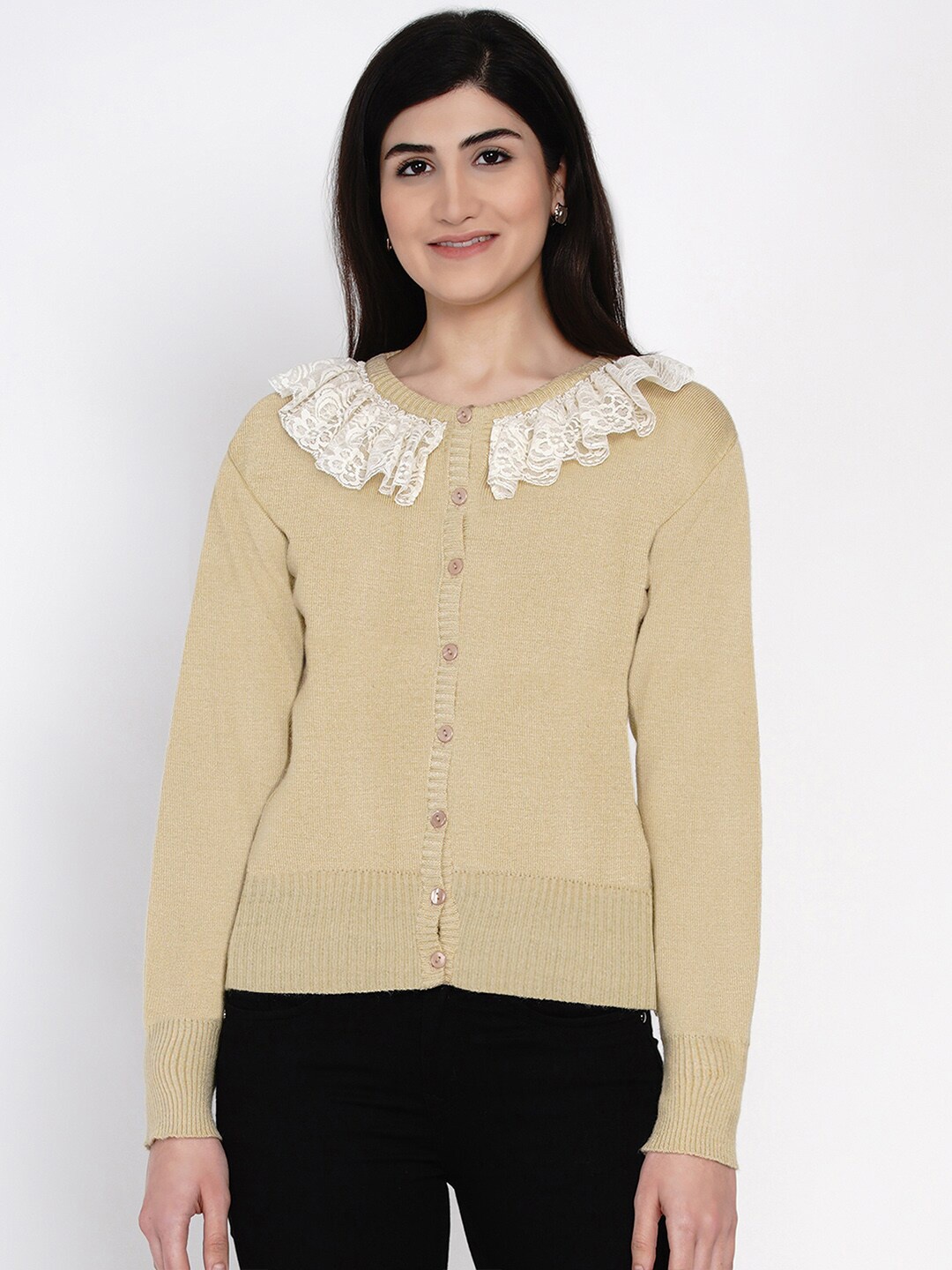 

FABNEST Women Beige Solid
