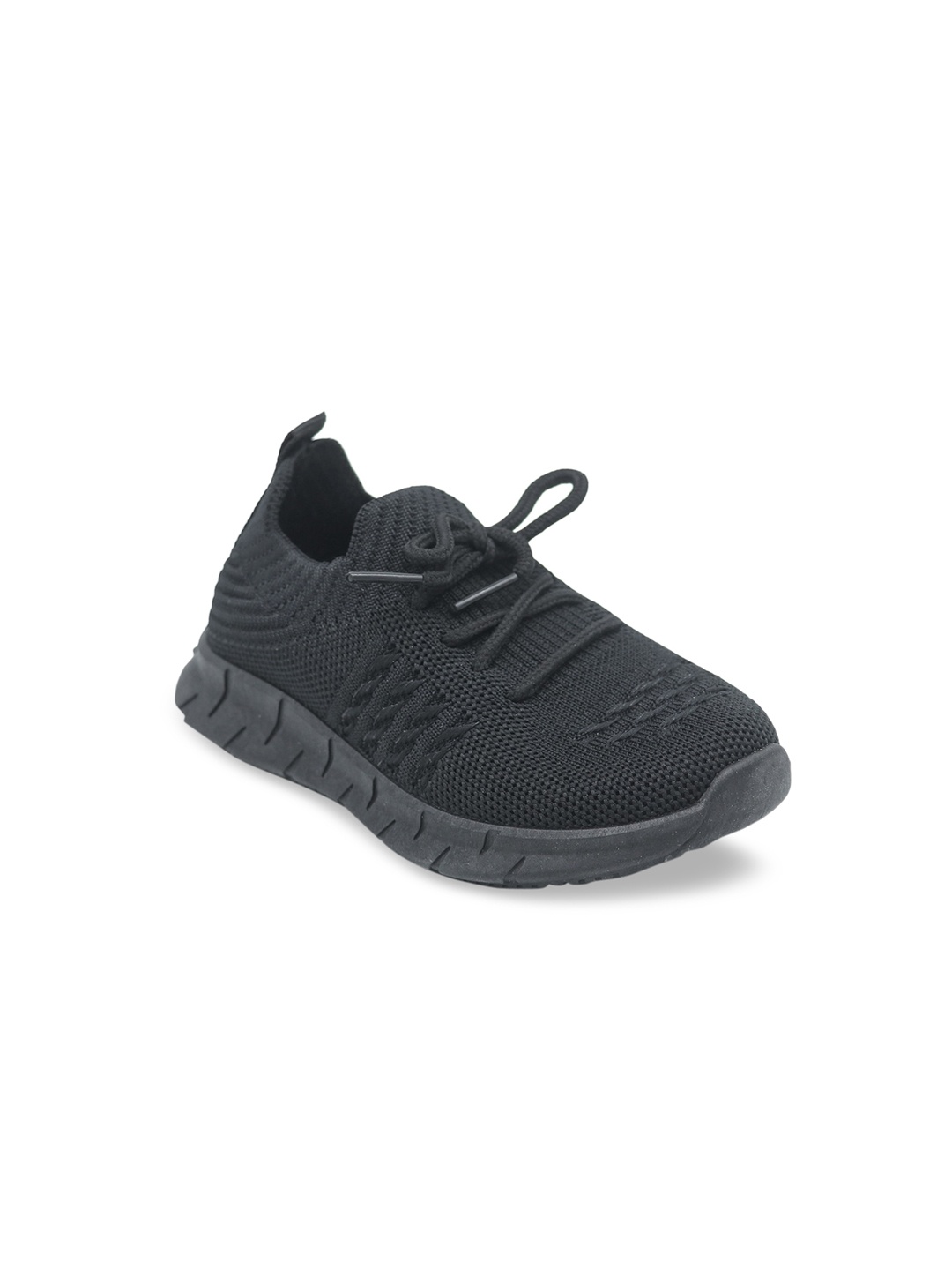 

FEETWELL SHOES Boys Black Woven Design Sneakers