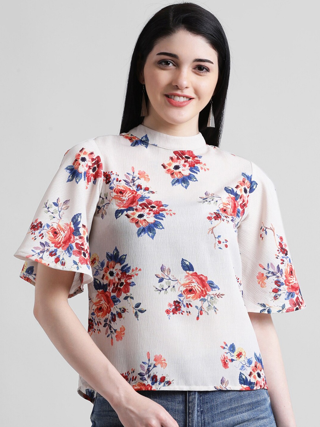 

Zink London Women Off-White Printed Top