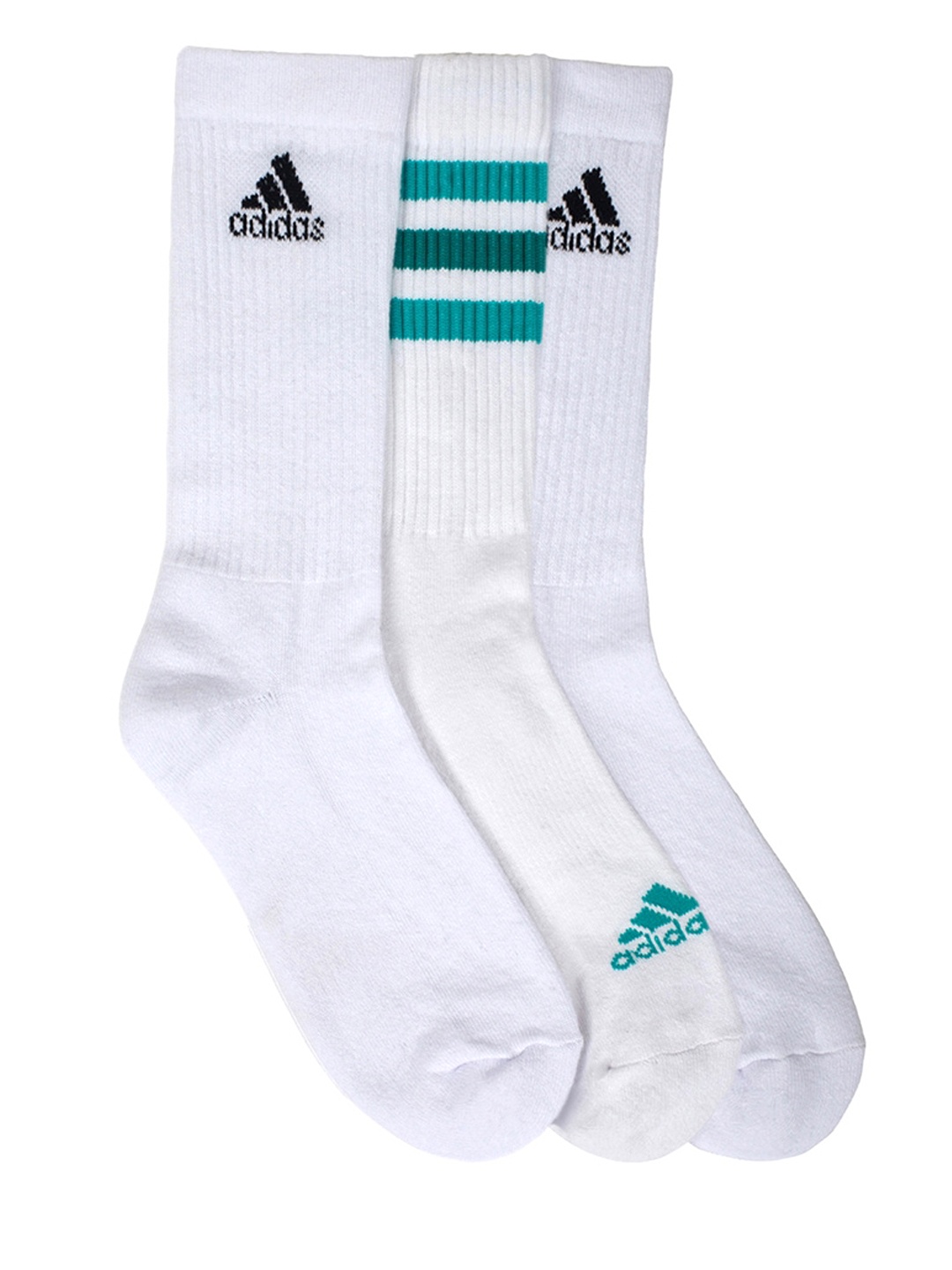 ADIDAS Men Pack Of 3 Calf-Length Socks, White