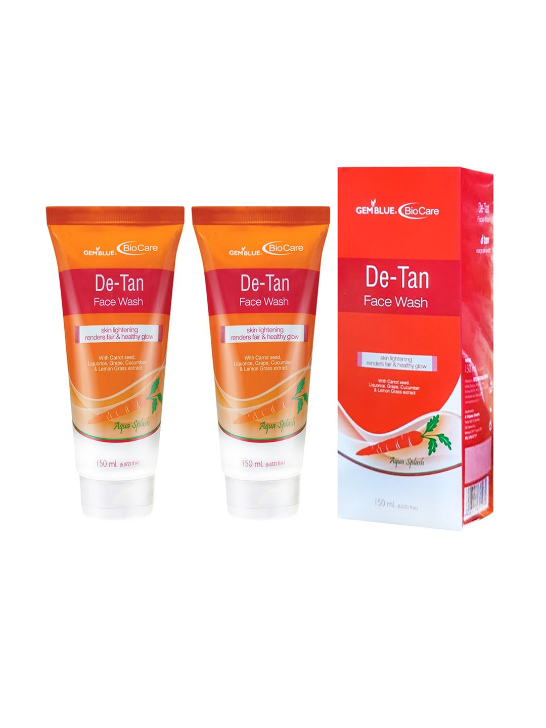 

GEMBLUE BioCare Set of 2 De-Tan Face Wash, Orange
