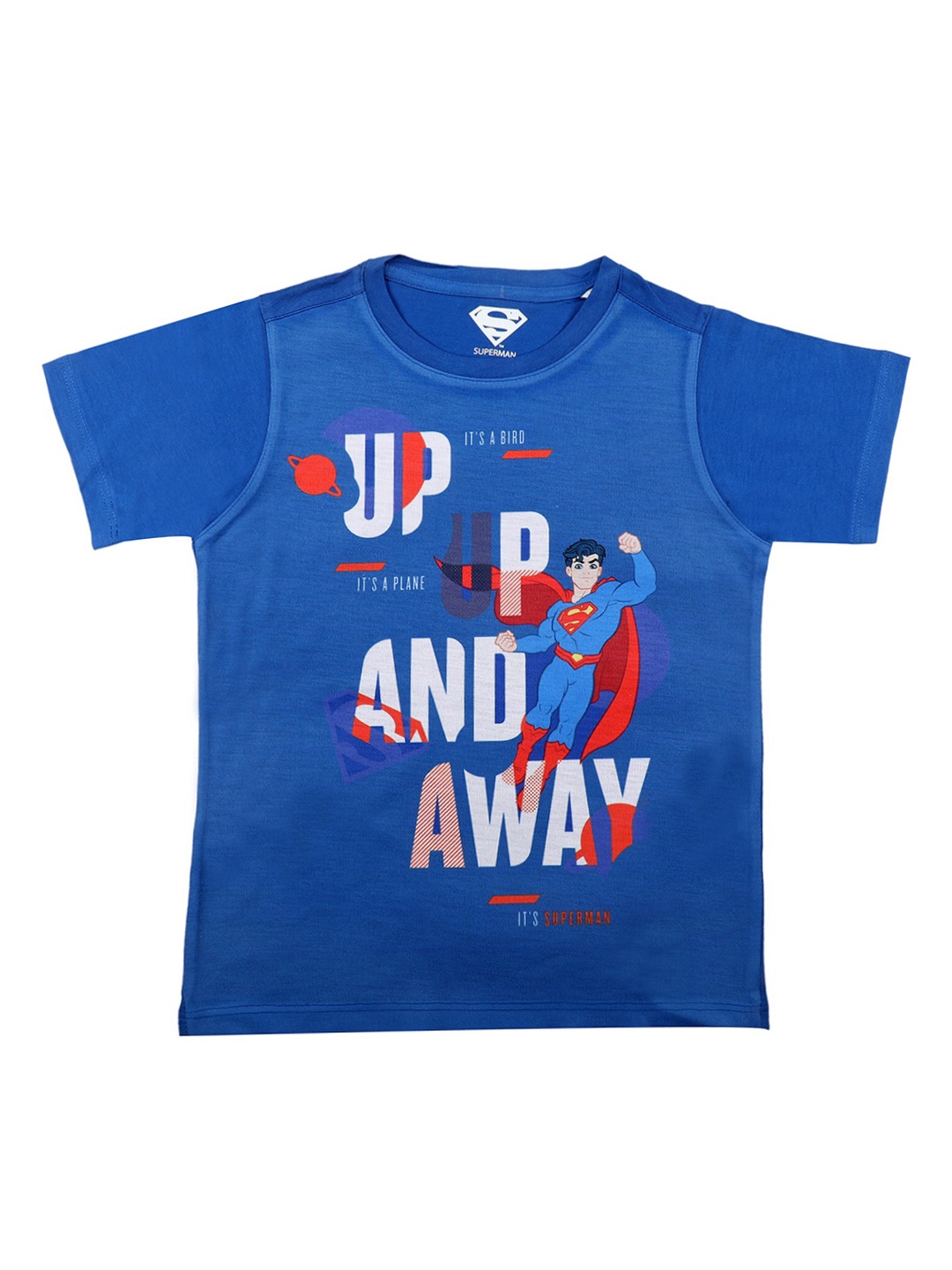 

Superman Boys Blue Printed Round Neck T-shirt