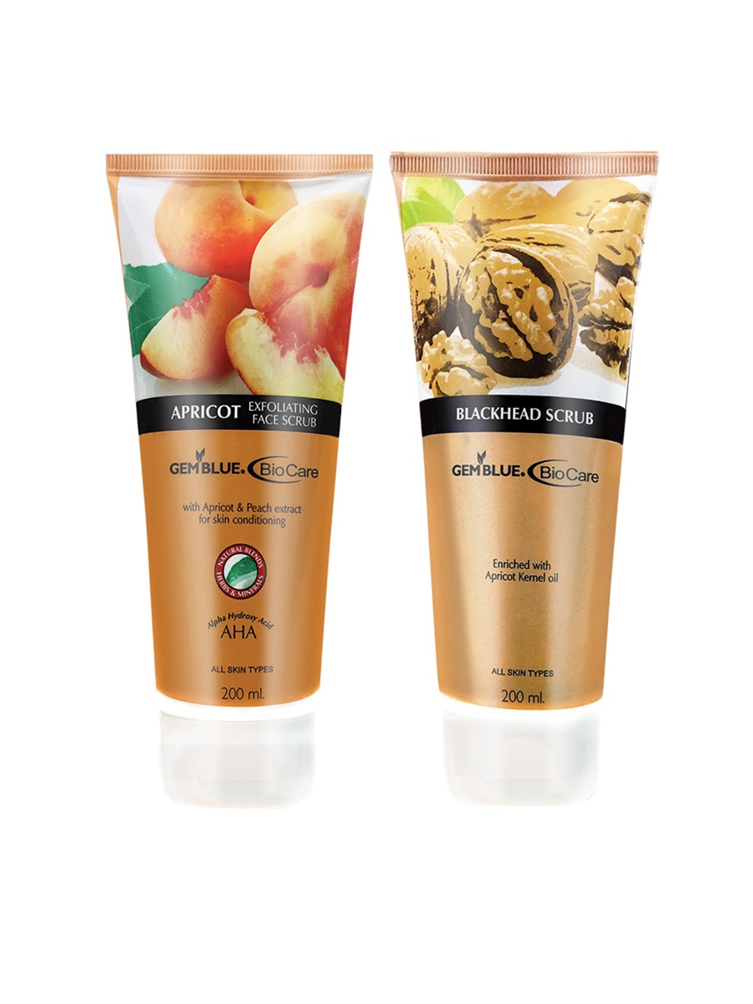 

GEMBLUE BioCare Set Of 2 Face Scrubs, Orange