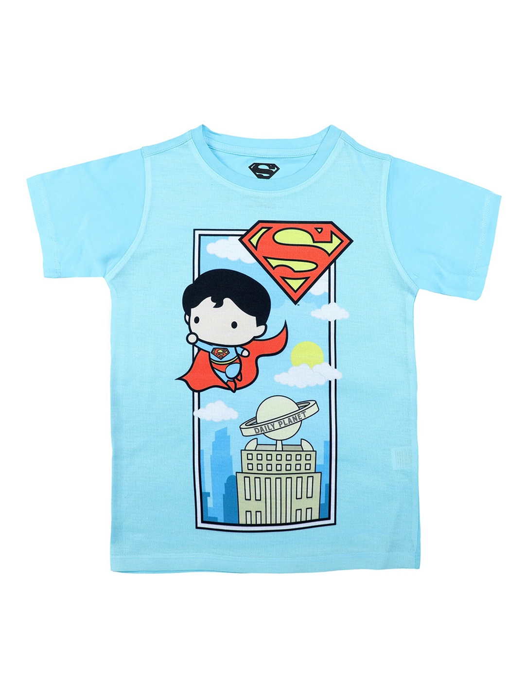 

Superman Boys Blue Printed Round Neck T-shirt
