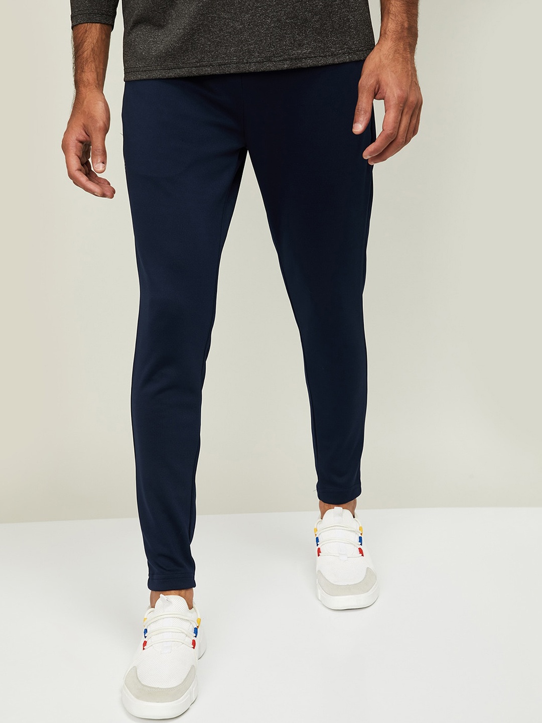 

Kappa Men Navy Blue Solid Track Pants