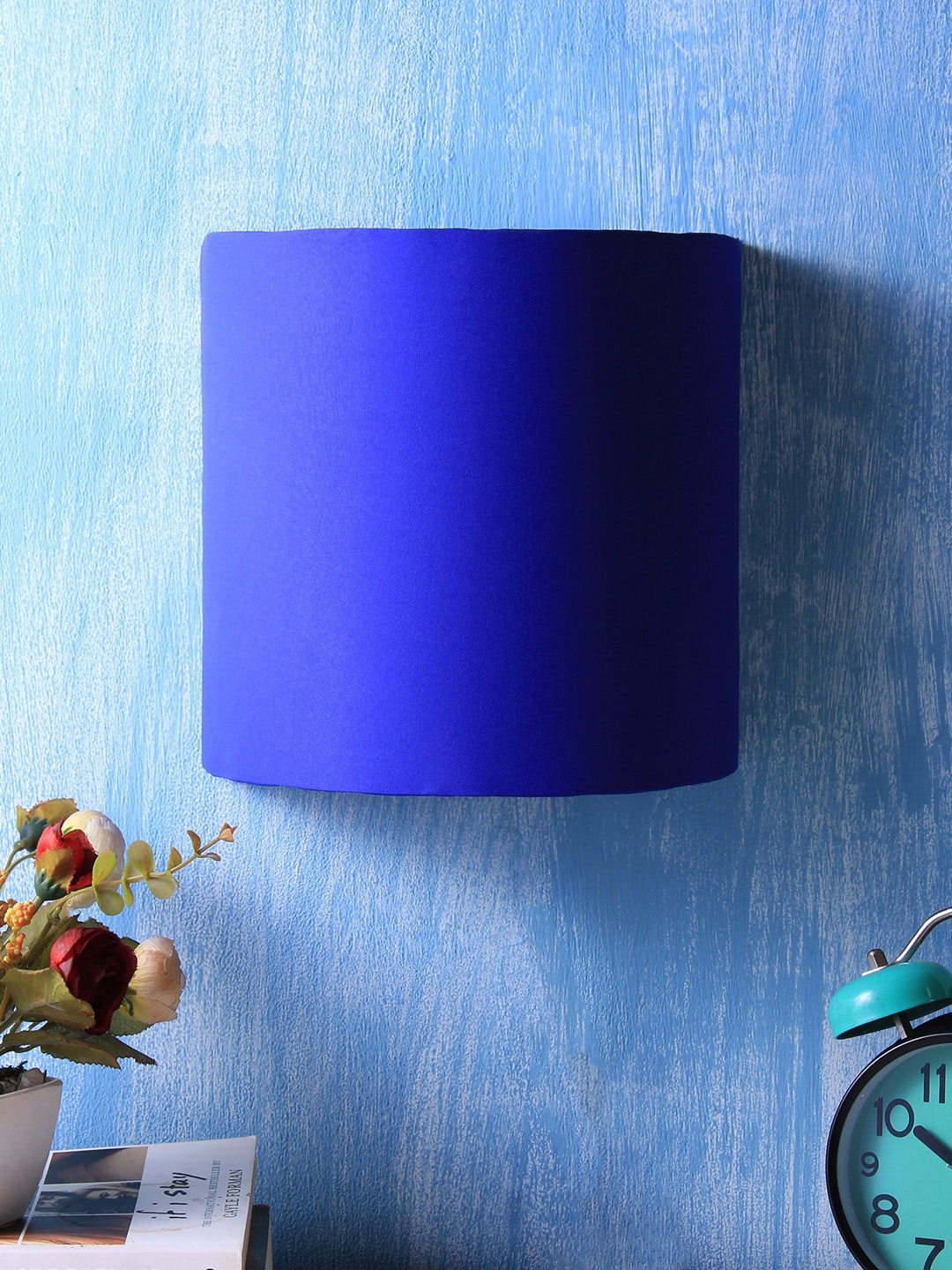 

Devansh Blue Solid Contemporary Flush Mount Wall Lamp