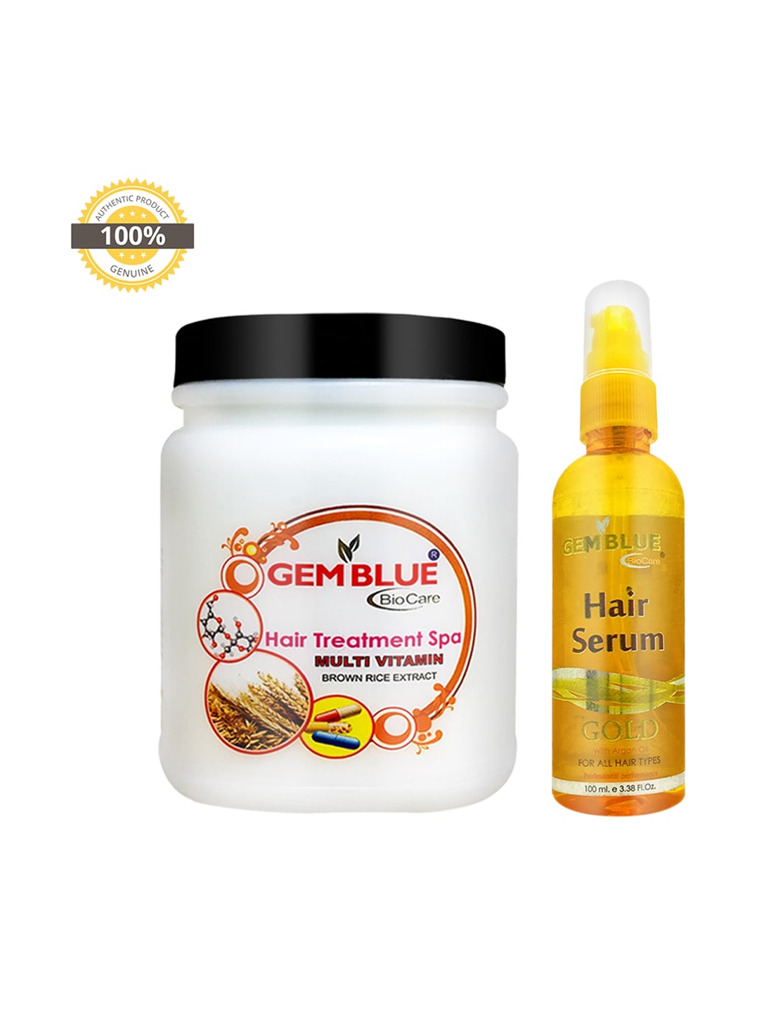 

GEMBLUE BioCare Set Of 2 Hair Care Products, White