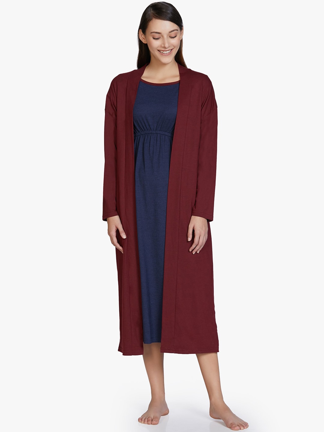 

Amante Women Maroon Solid Robe