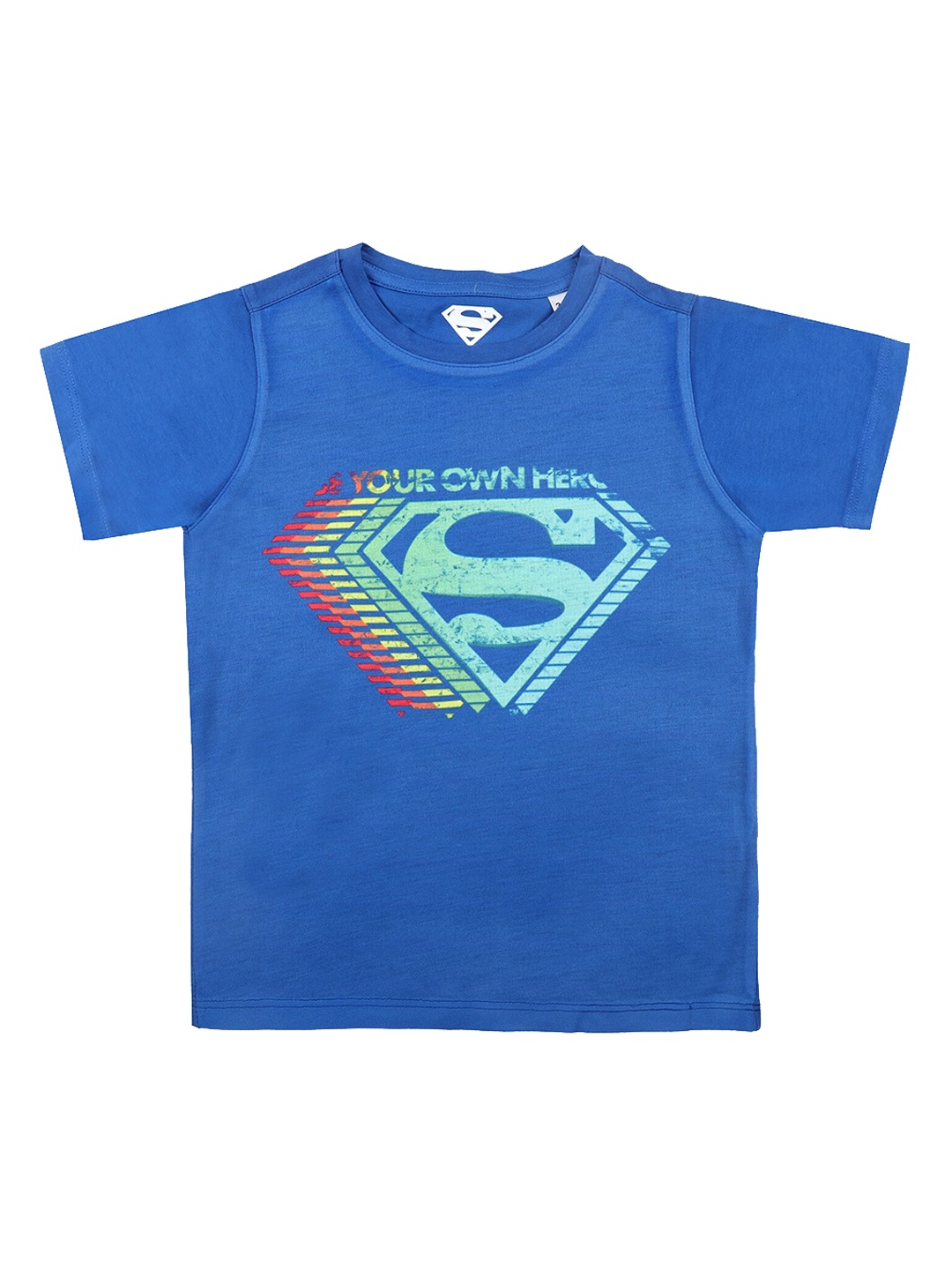 

Superman Boys Blue Printed Round Neck T-shirt