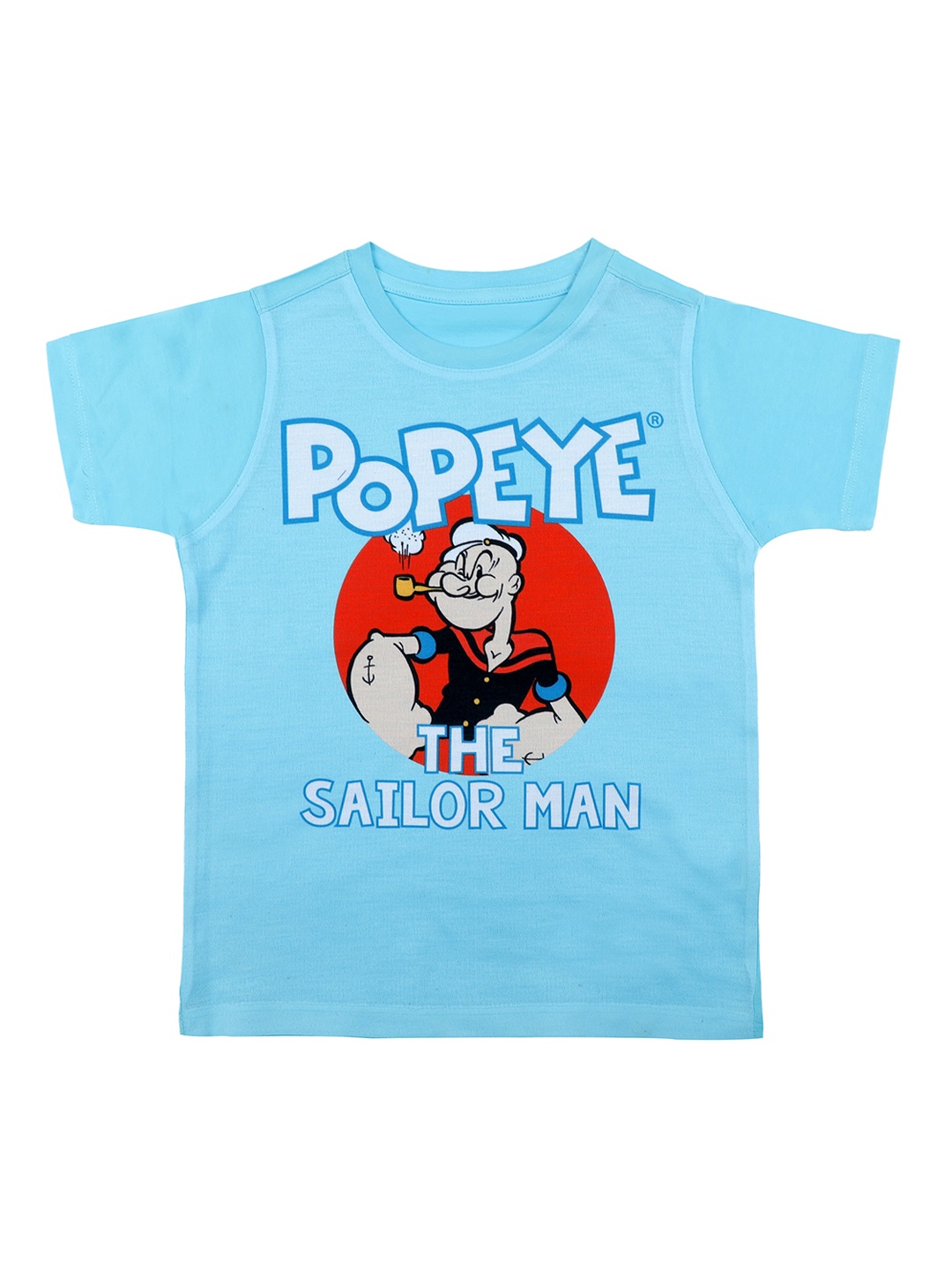

Popeye Boys Blue Printed Round Neck T-shirt